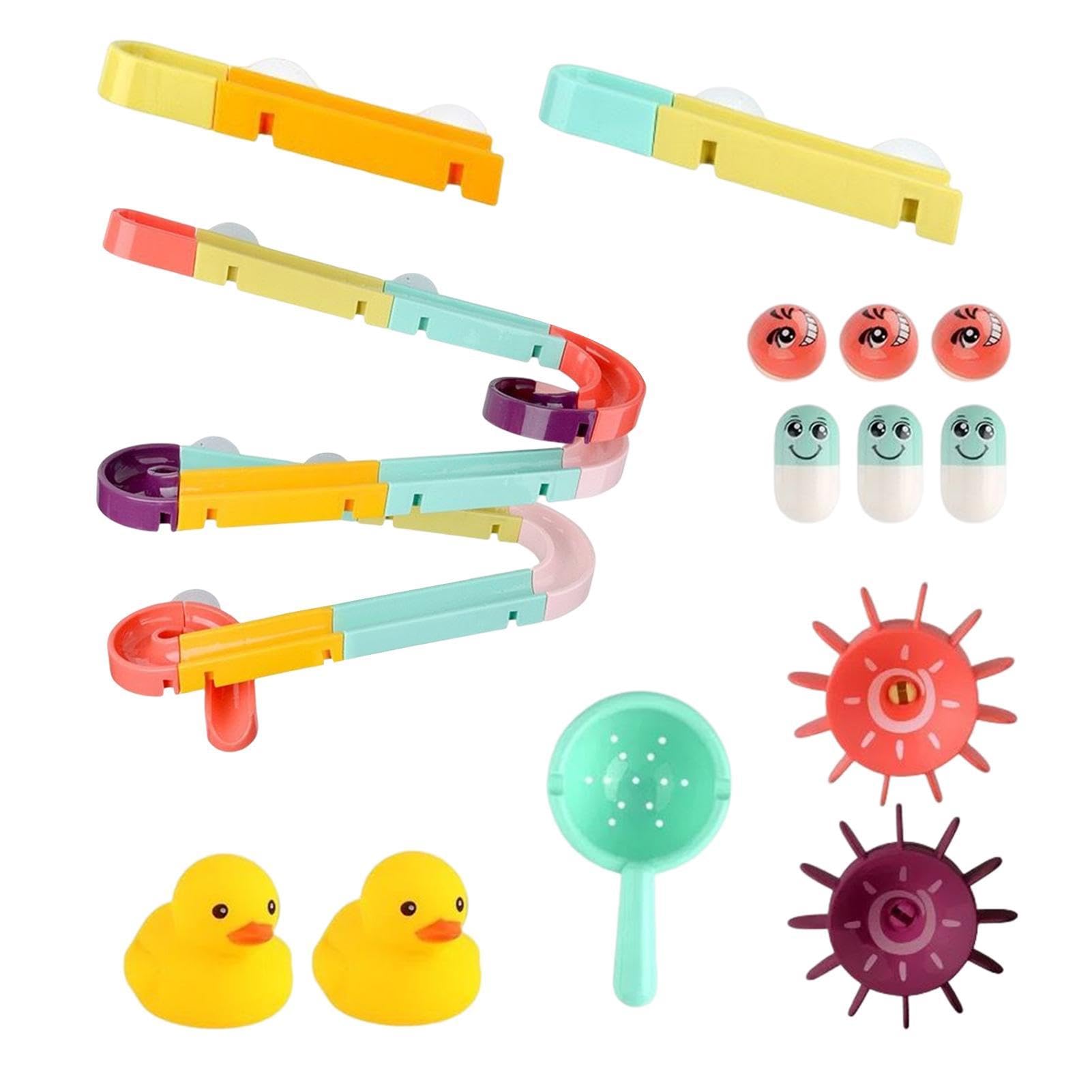 **Best Bath Toys for Kids - Interactive Duck Shower Slide & Track Building Toy, Educational Bathtub Fun for Boys & Girls - Perfect for Bath Time Play & Learning**