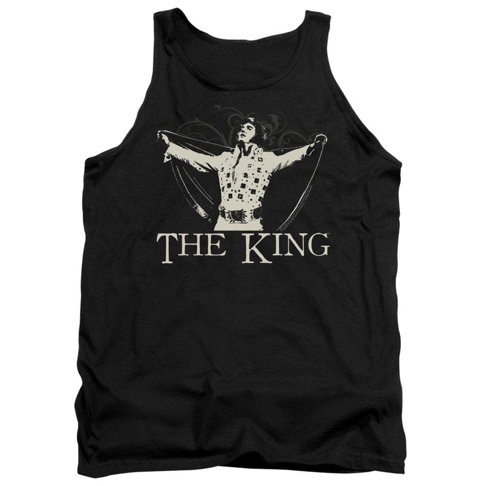 Elvis Presley King of Rock and Roll Graphic Tank Top for Men - Vintage Music Tee for Concerts, Parties & Casual Wear