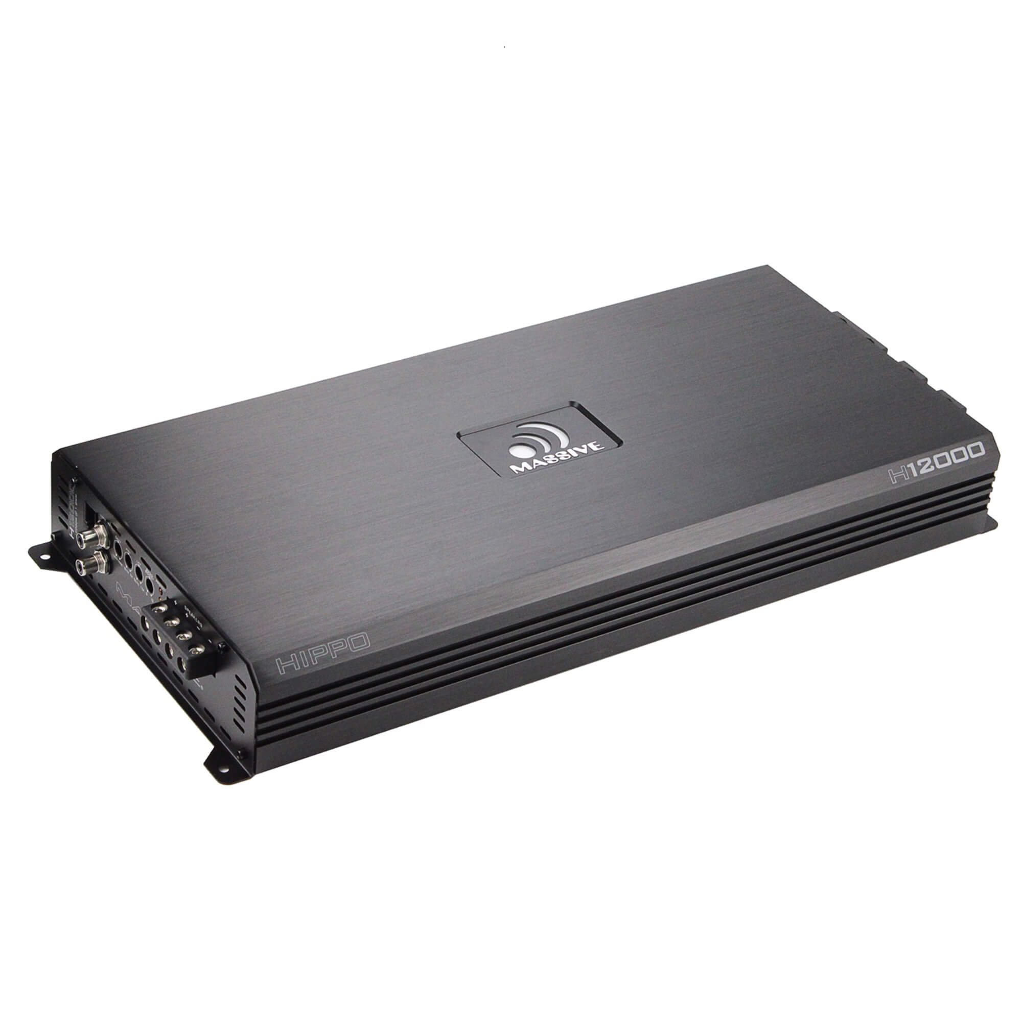 12000 Watt RMS @ 1 Ohm Mono Block Hippo Series Car Amplifier with Bass Remote - Powerful Subwoofer Amp for Car Audio Systems & Bass Boost