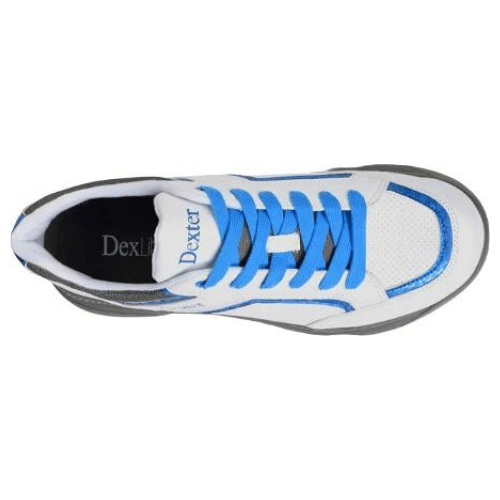 Dexter Men's Bud Bowling Shoes - White & Blue - Comfortable & Durable for League Play & Casual Bowling