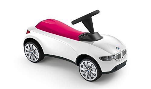 BMW Baby Racer III Ride-On Toy Car for Kids - White & Raspberry Color | Perfect for Indoor Play, Outdoor Fun & Birthday Gifts for Toddlers