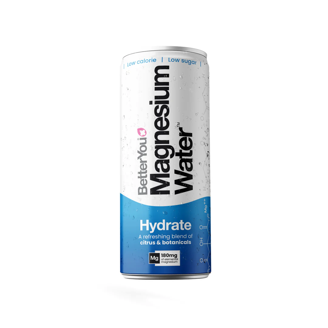 BetterYou Magnesium Water Hydrate - 12 Pack of 250ml Bottles | Natural Electrolyte Drink for Hydration & Muscle Recovery | Perfect for Post-Workout, Travel & Active Lifestyle
