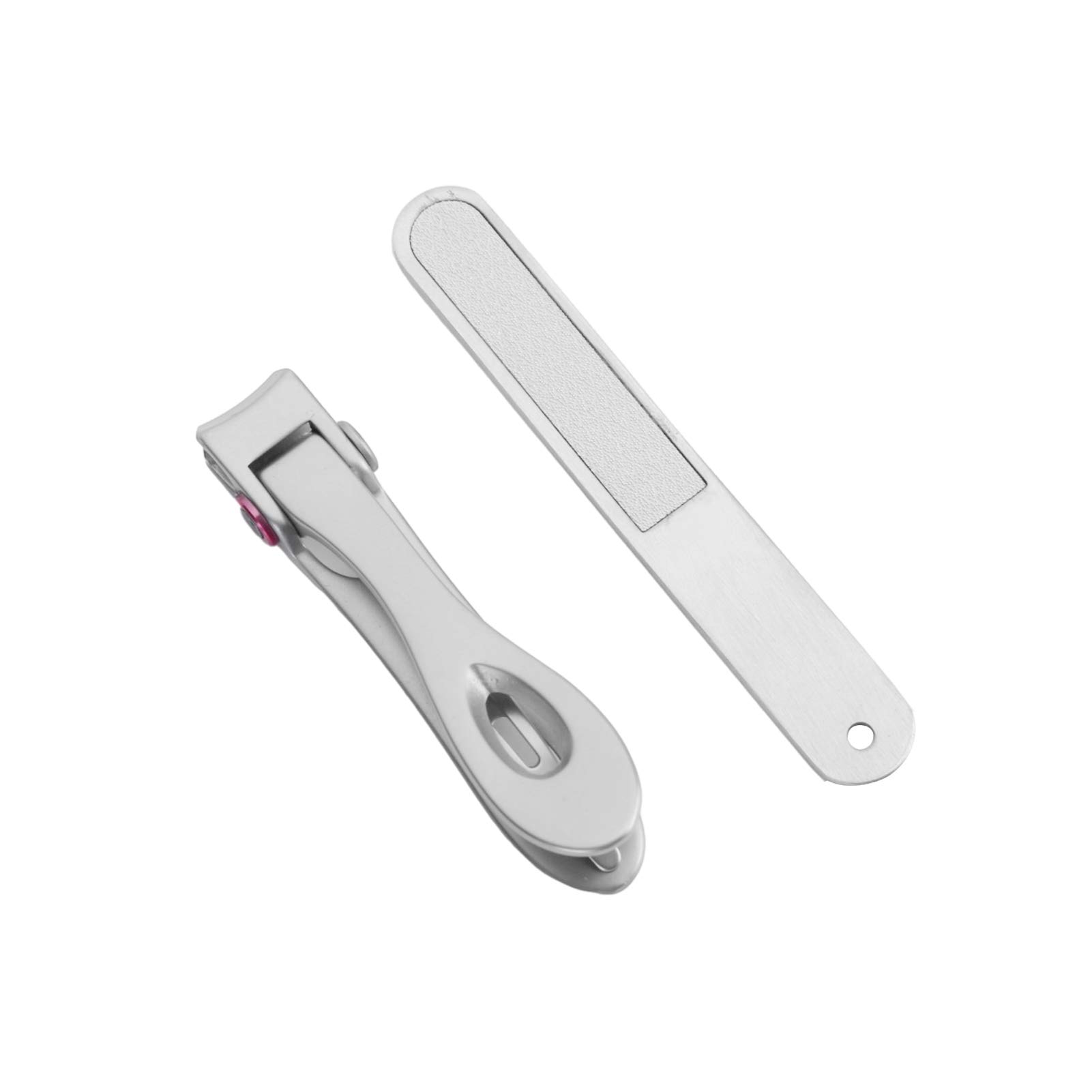 EXCLUZO Professional Nail File Set - Ergonomic Extended Handle Manicure Files for Home & Salon Use (Type B + Silver File) - Perfect for DIY Nail Care, Pedicures & Professional Nail Salons