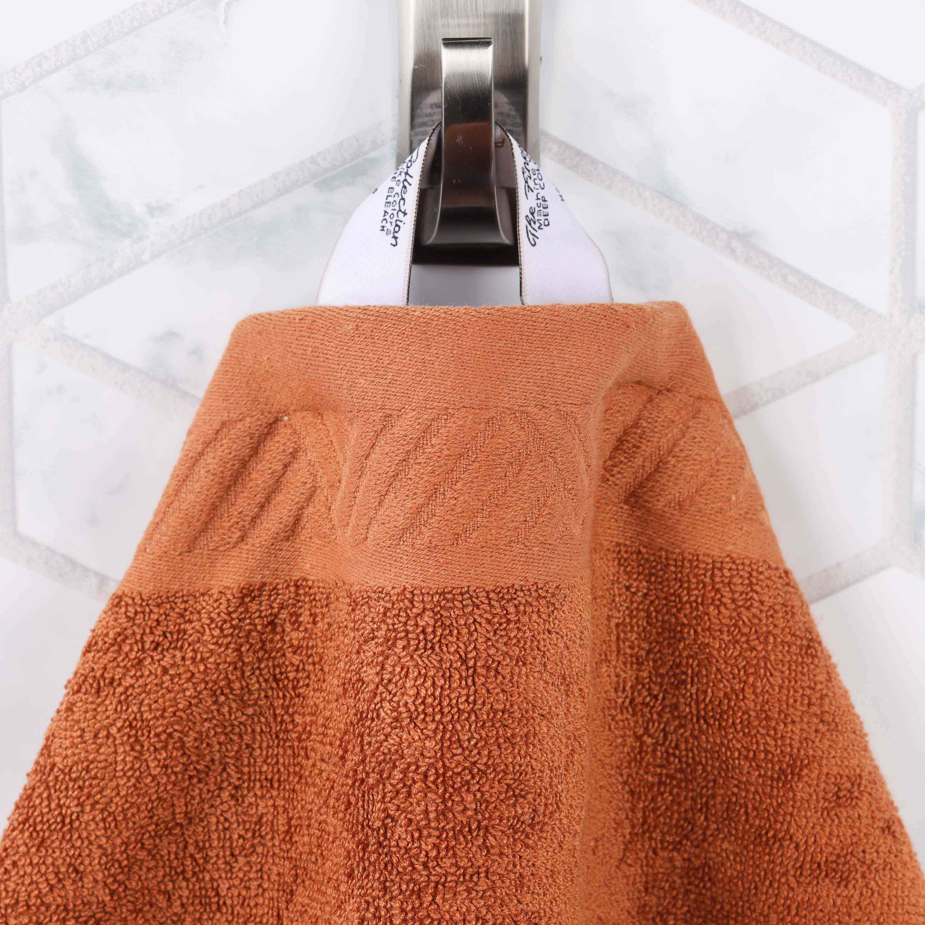Luxury 6-Piece Egyptian Cotton Towel Set - Basketweave Jacquard & Solid Design - Ultra Soft & Absorbent Bath Towels for Spa, Hotel, or Home Use