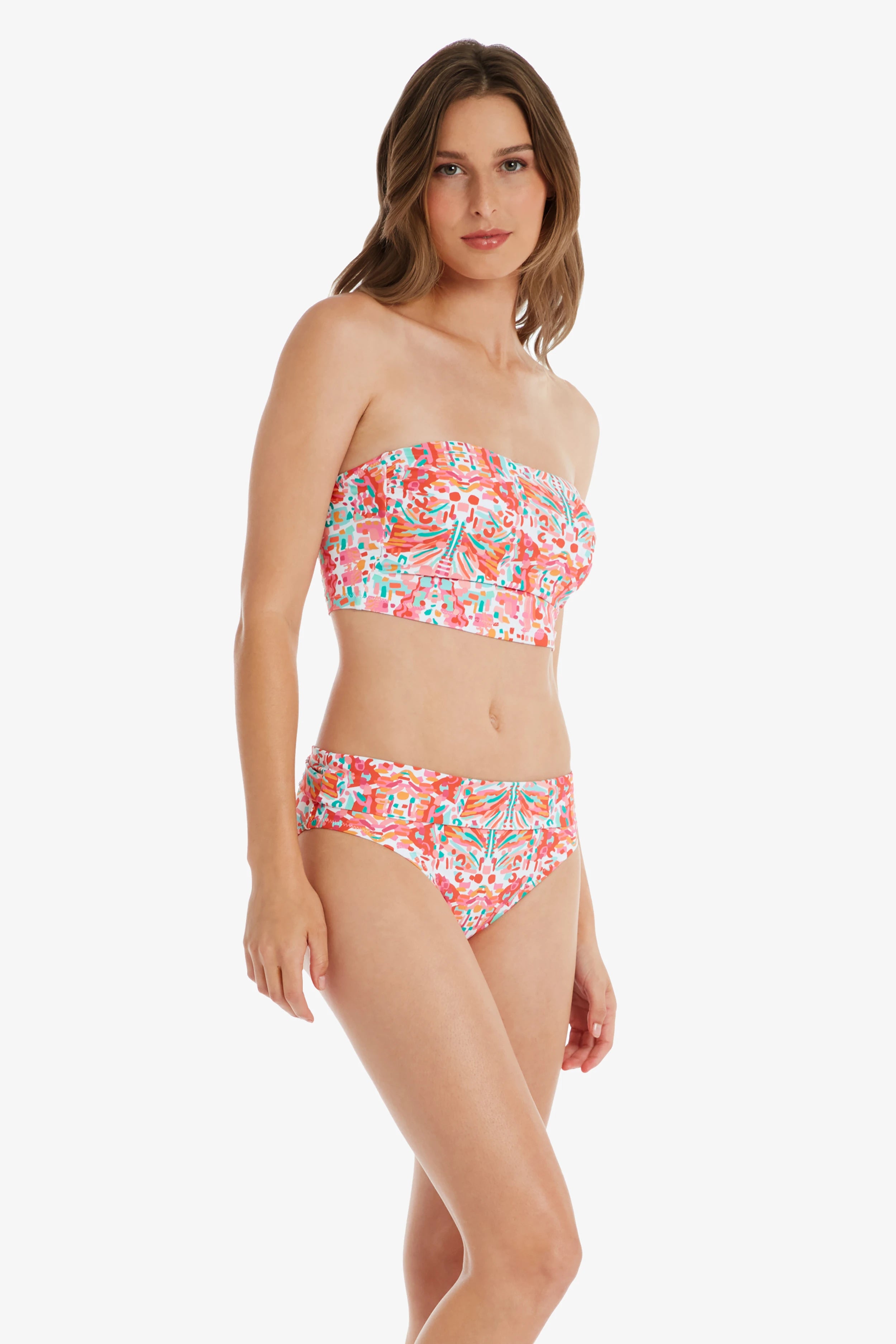 Jungle De Rio Midi Bandeau - Floral Print Stretch Bikini Top for Women | Beachwear, Pool Party, Summer Vacation
