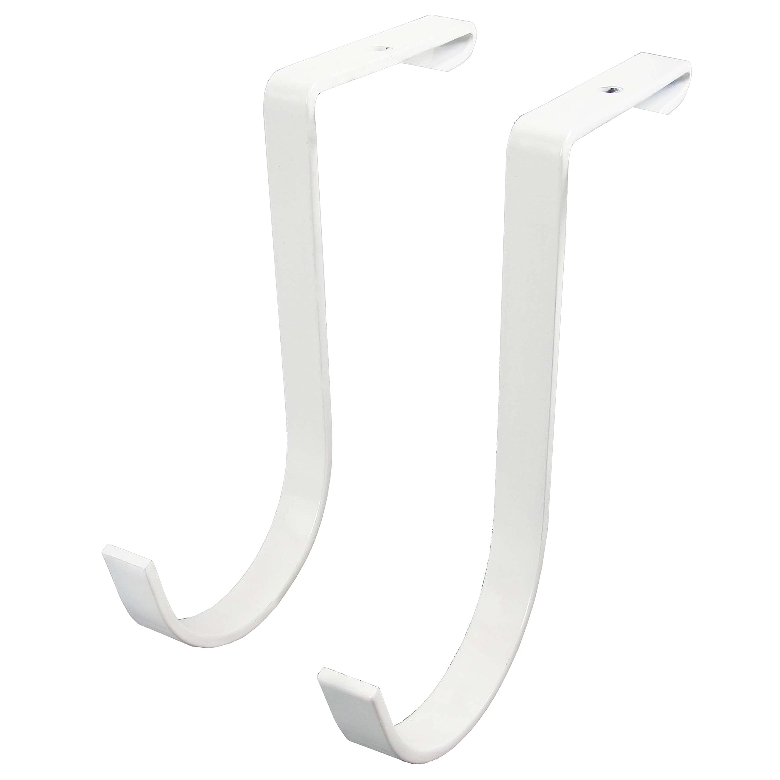 SafeRacks Deck Hooks (White) - 2 Pack | Heavy Duty Outdoor Storage Hooks for Hanging Tools, Garden Hoses & Patio Accessories