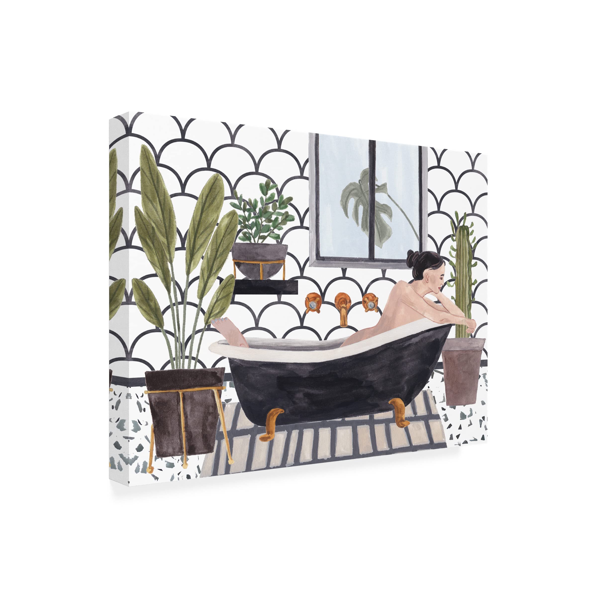 Trademark Fine Art 'Meeting Myself I' Canvas Wall Art by Melissa Wang - Modern Abstract Painting for Living Room, Bedroom & Office Decor
