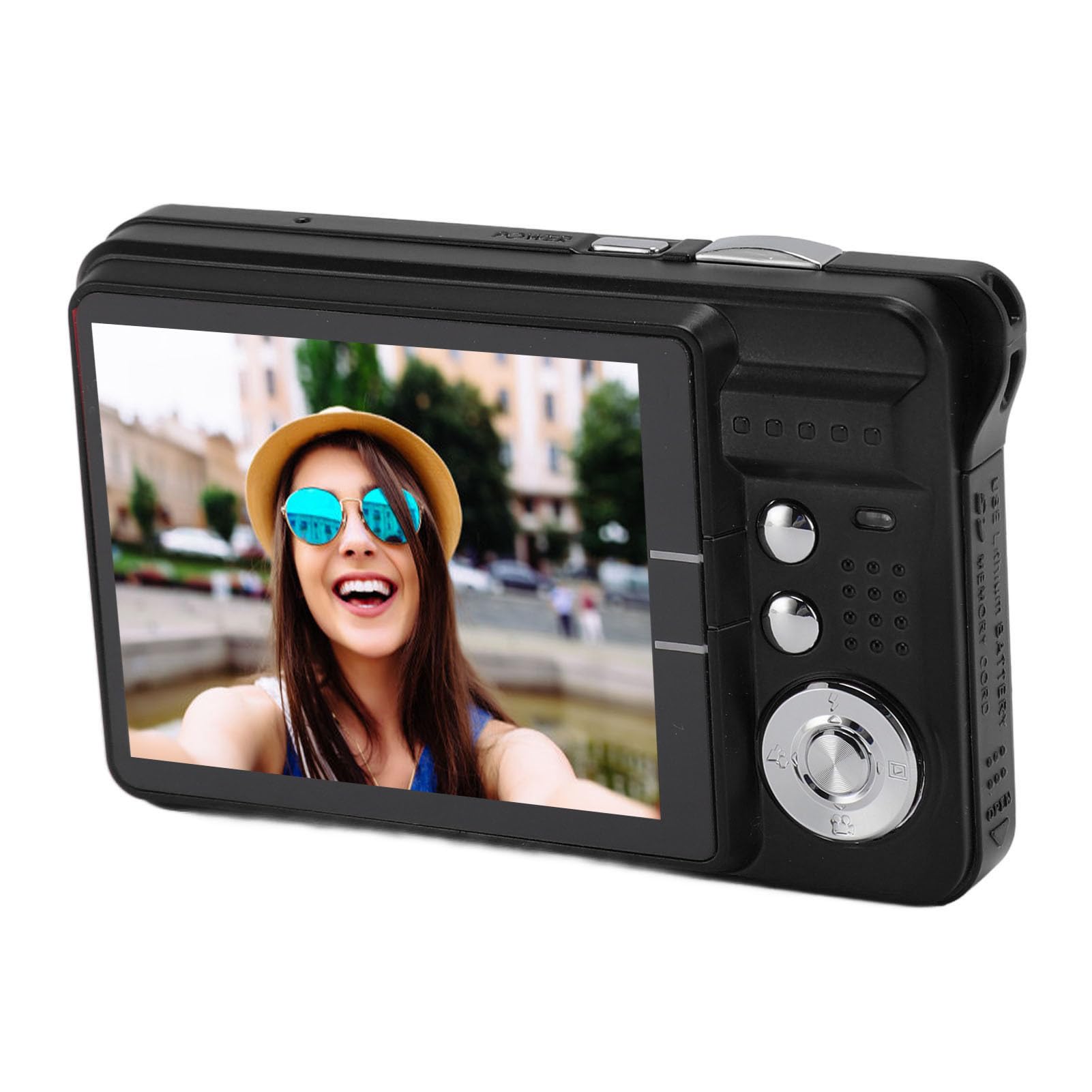 4K Digital Camera with 8X Zoom & 48MP HD - 2.7 Inch Screen Compact Photography Camera for Teens and Kids (Black) - Perfect for Travel, Vlogging, and Outdoor Adventures