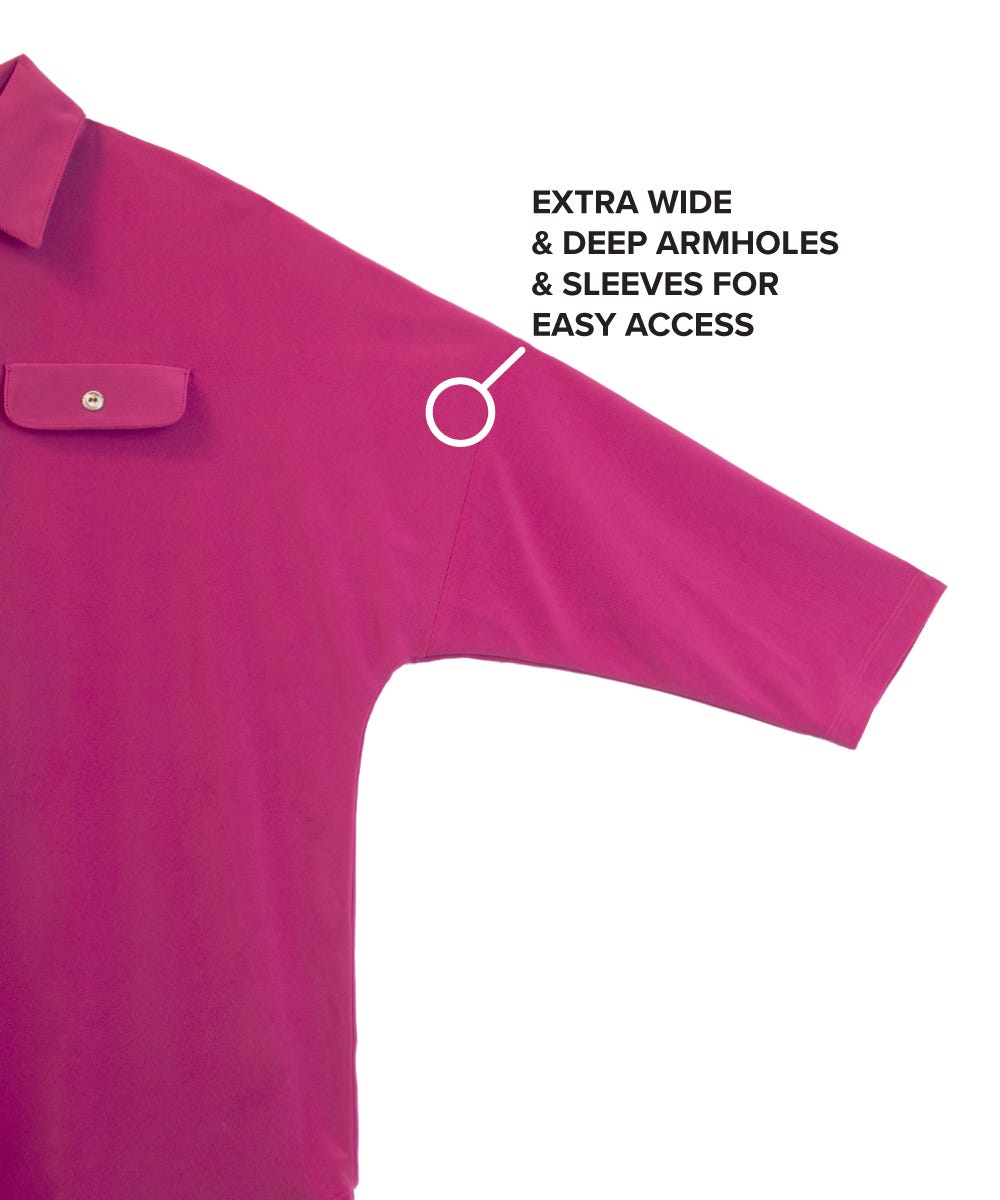 Women's Easy Zip Front Top for Independent Dressing - Comfortable Pullover Shirt for Seniors & Disabled Adults - Perfect for Arthritis & Limited Mobility (Home Care, Assisted Living, Physical Therapy)