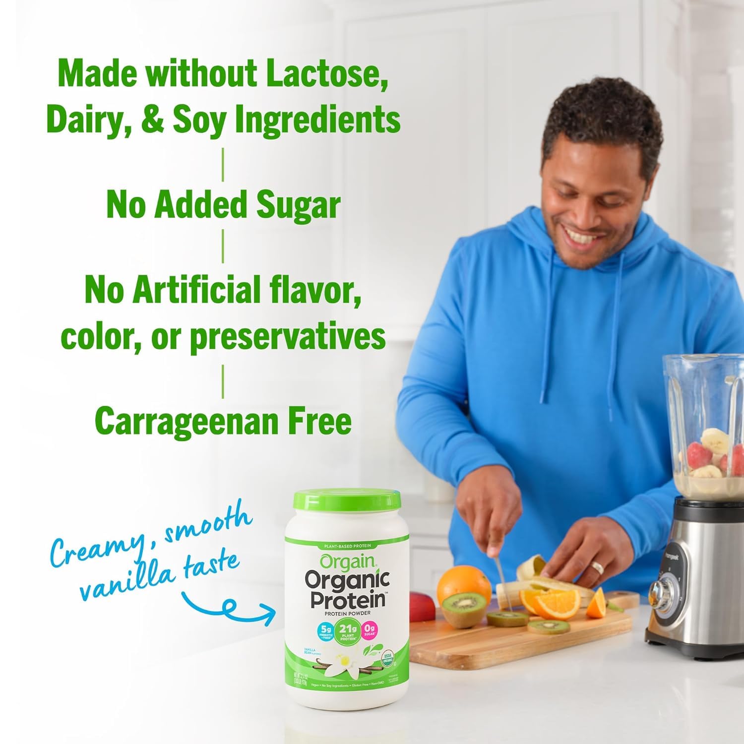 Orgain Organic Vegan Protein Powder - Chocolate Peanut Butter & Vanilla Bean (21g Protein Each) | Plant-Based, Gluten Free, Non-GMO Protein Supplement | 4.06 Lbs for Post-Workout Recovery & Healthy Smoothies