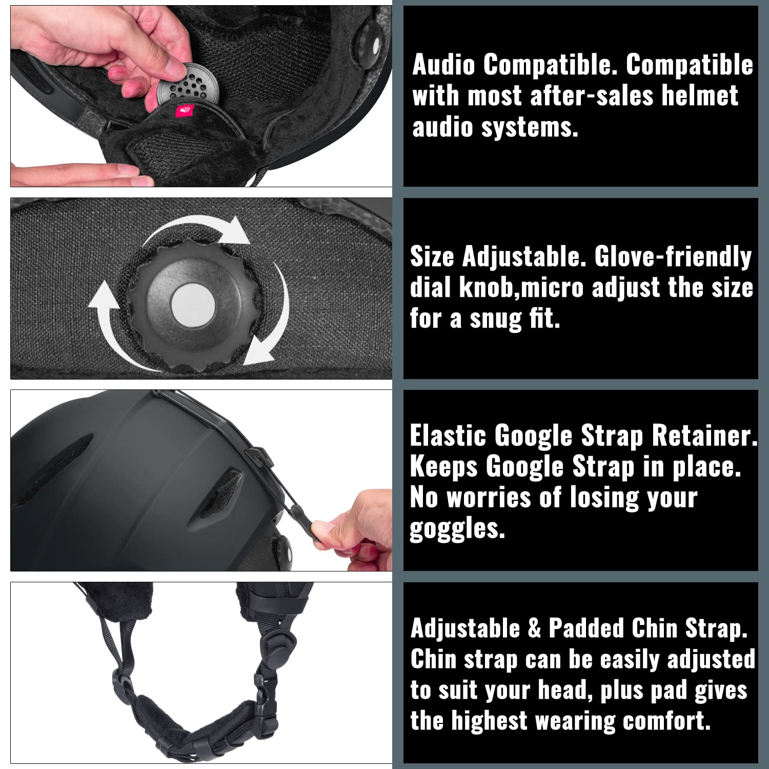 Best Ski & Snowboard Helmet for Men, Women & Youth - Lightweight ASTM Certified Snow Sports Helmet with Audio Compatibility | Perfect for Skiing, Snowboarding & Winter Sports