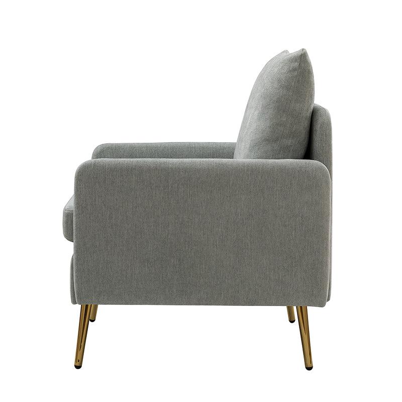 Laertiades Modern Upholstered Accent Armchair with Removable Cushion, Sturdy Metal Legs & High-Density Foam - Perfect for Living Room, Bedroom, or Office Decor