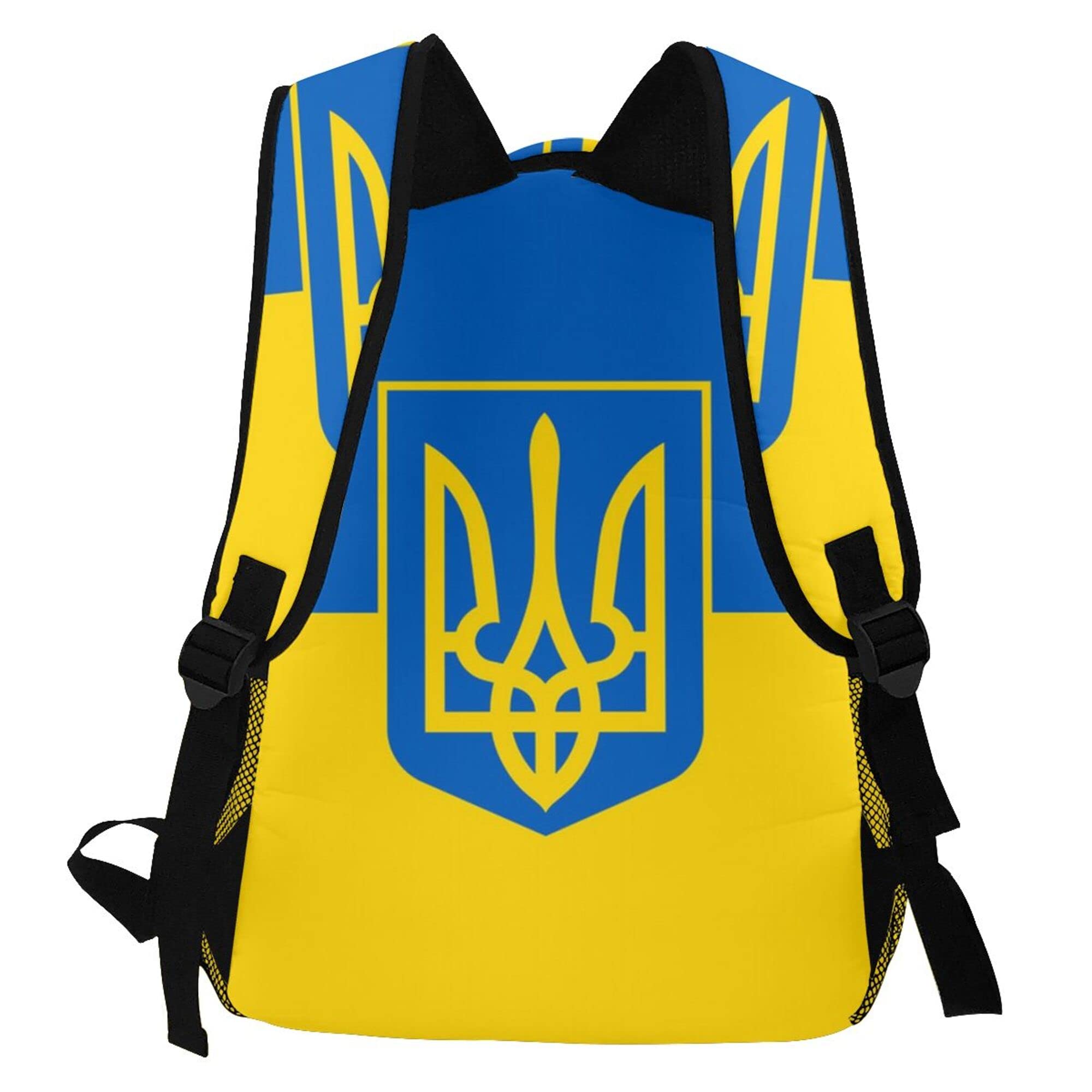 AMRANDOM Ukraine Coat Flag Laptop Backpack - Anti-Theft Durable Business Travel Backpack for College, Work & Daily Use - Stylish Computer Bag for Women & Men - Perfect for Commuting, School & Outdoor Adventures