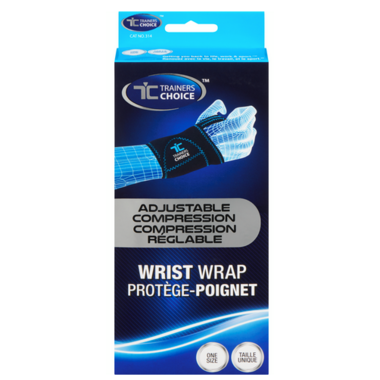Trainer's Choice Wrist Compression Wrap - Support for Weightlifting, Boxing & Gym Workouts - Relieve Pain & Improve Performance During Training