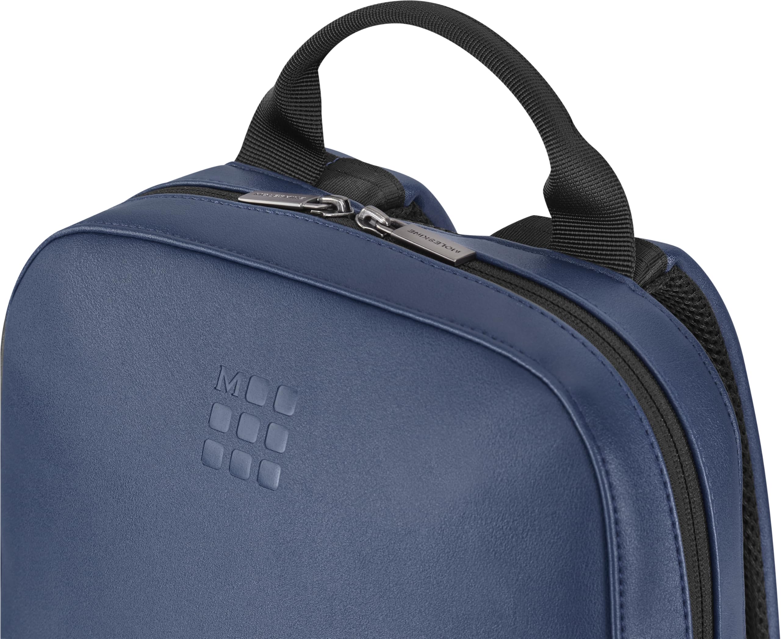 Moleskine Classic 2.0 Small Backpack 14 Inch Laptop Backpack for Women & Men - Water-Resistant Sapphire Blue Daypack for Work, School, Travel & Commuting