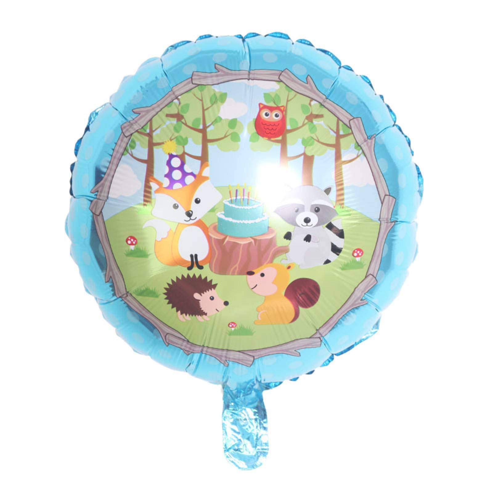 Forest Animal Balloon Set - Fox, Hedgehog, Raccoon & Squirrel with Cartoon Designs | Aluminum Foil Balloons for Birthday Parties, Baby Showers, Bridal Showers & Theme Decorations | Perfect for Jungle-Themed Events, Gender Reveals & Kids' Birthday Decor