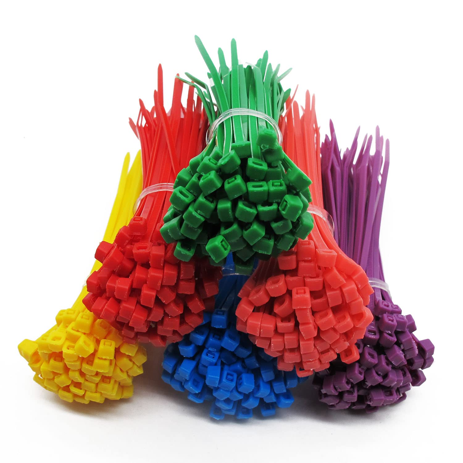 Superun 4-Inch Small Colored Zip Ties Kit - 480 Packs Multicolor Cable Ties (Red, Yellow, Blue, Green, Pink, Purple) for Home Organization, DIY Projects & Wire Management
