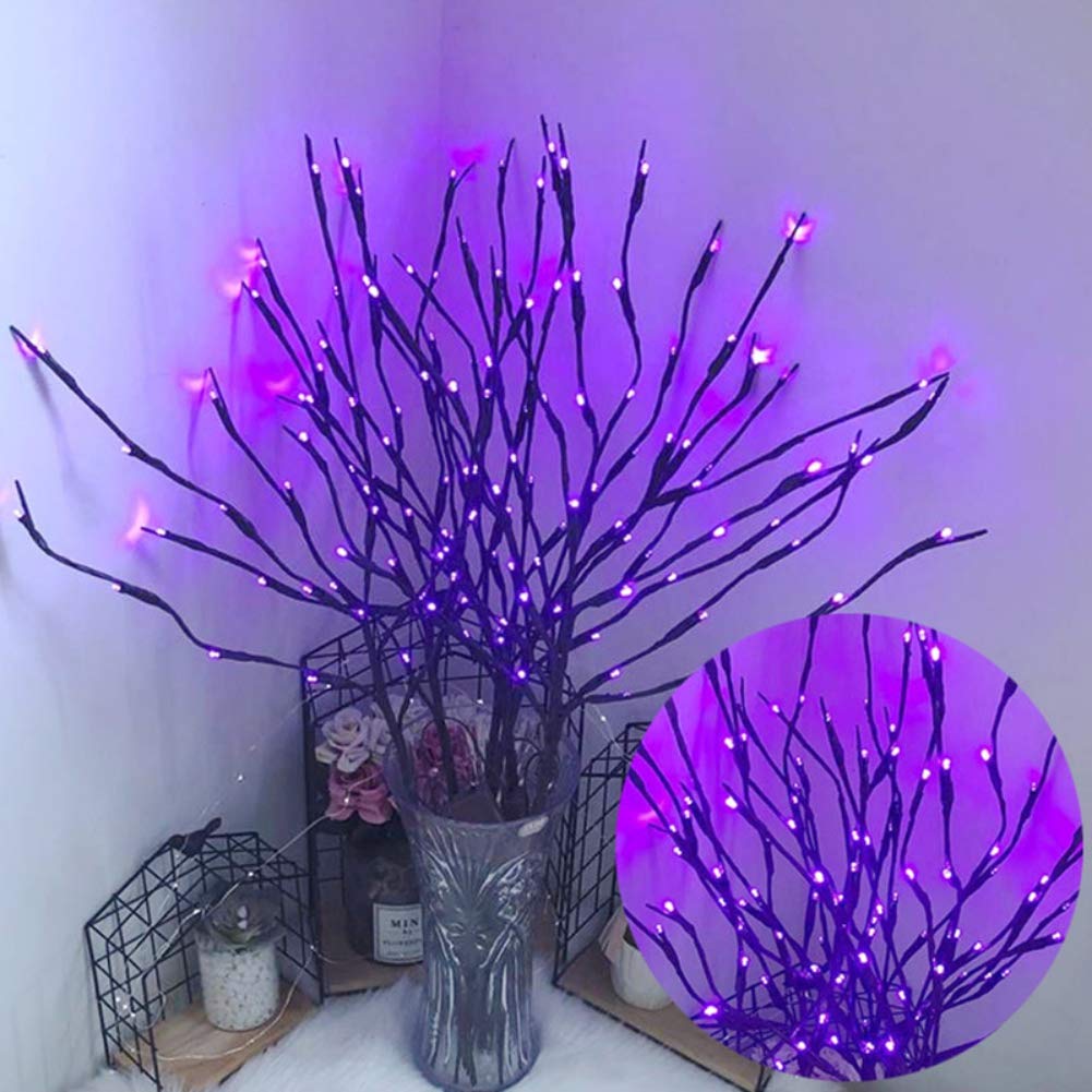 Patgoal 30 Inch LED Twig Branch Lights - 20 Flexible Bendable Fairy Lights for Home Decor, Bedroom, Living Room, Vase, Desktop, Shop Window Display - Warm White Indoor Decorative Lighting for Christmas, Wedding, Party & Cozy Ambiance
