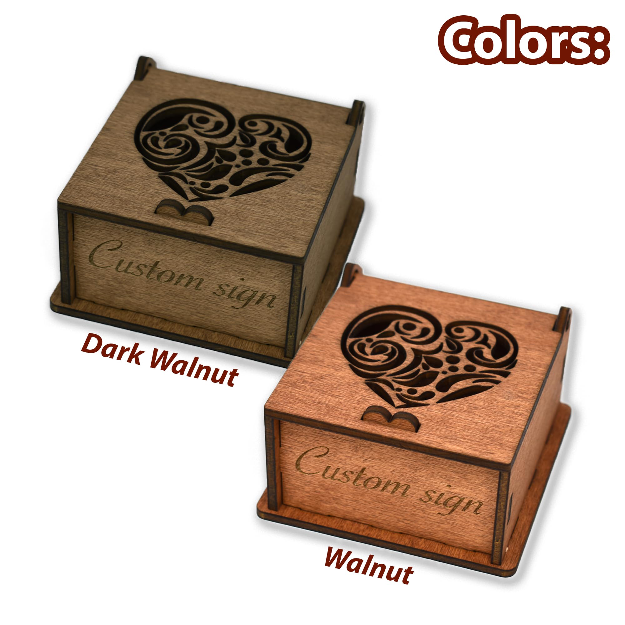 Custom Wooden Keepsake Box - Engraved Wedding & Anniversary Gift for Christmas Eve