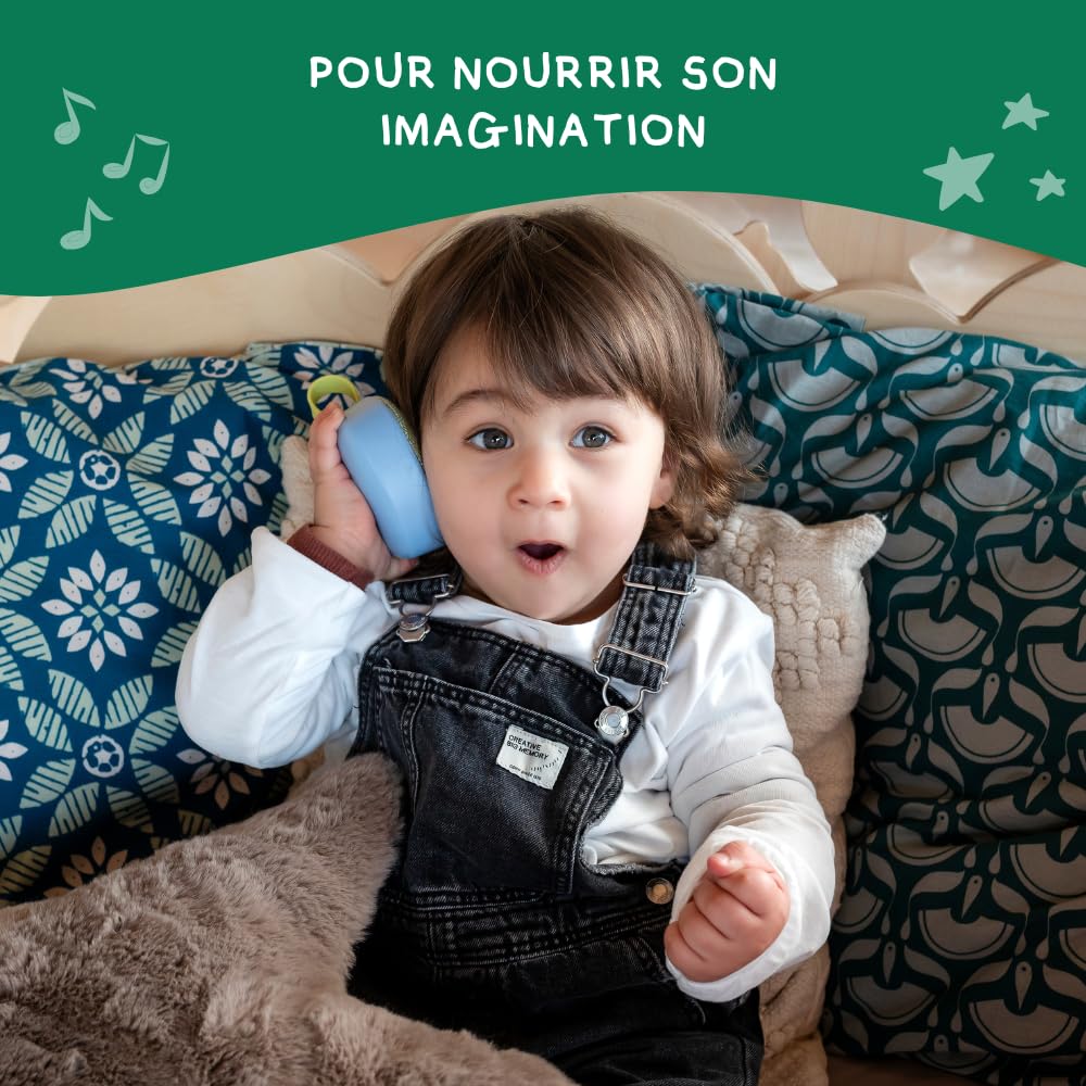 MAIASAURA | Interactive Storytelling & Music Box for Kids Ages 0-8 | 200+ Included Songs, Lullabies & Stories | Blue Green | Perfect for Bedtime, Playtime & Learning