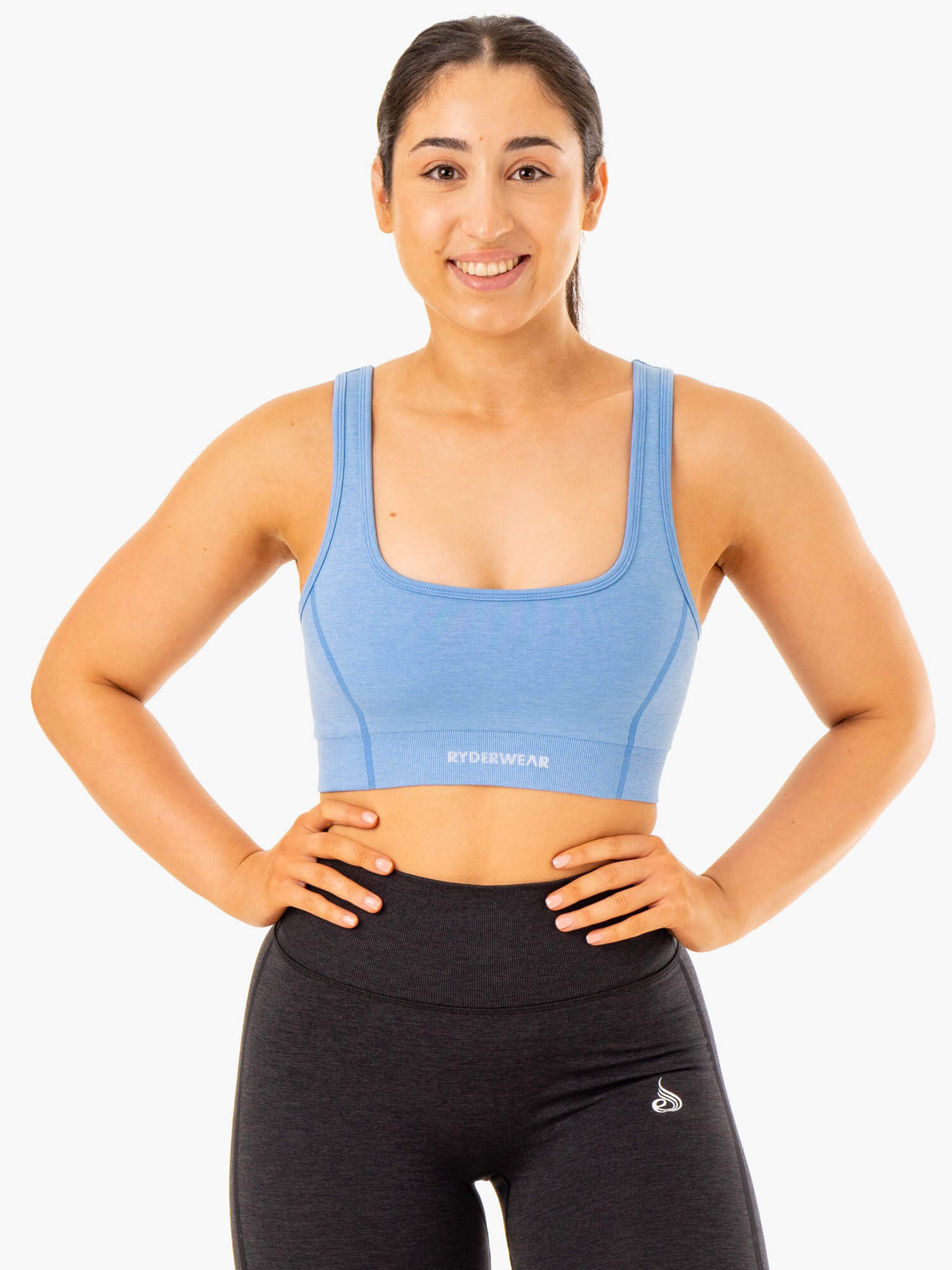 High Support Seamless Sports Bra for Women - Comfortable & Breathable Workout Top - Perfect for Yoga, Running & Gym - Blue