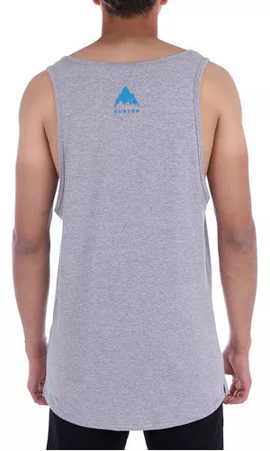 Burton Men's Heather Gray Horizontal Stripe Muscle Shirt - Gym, Workout & Casual Wear