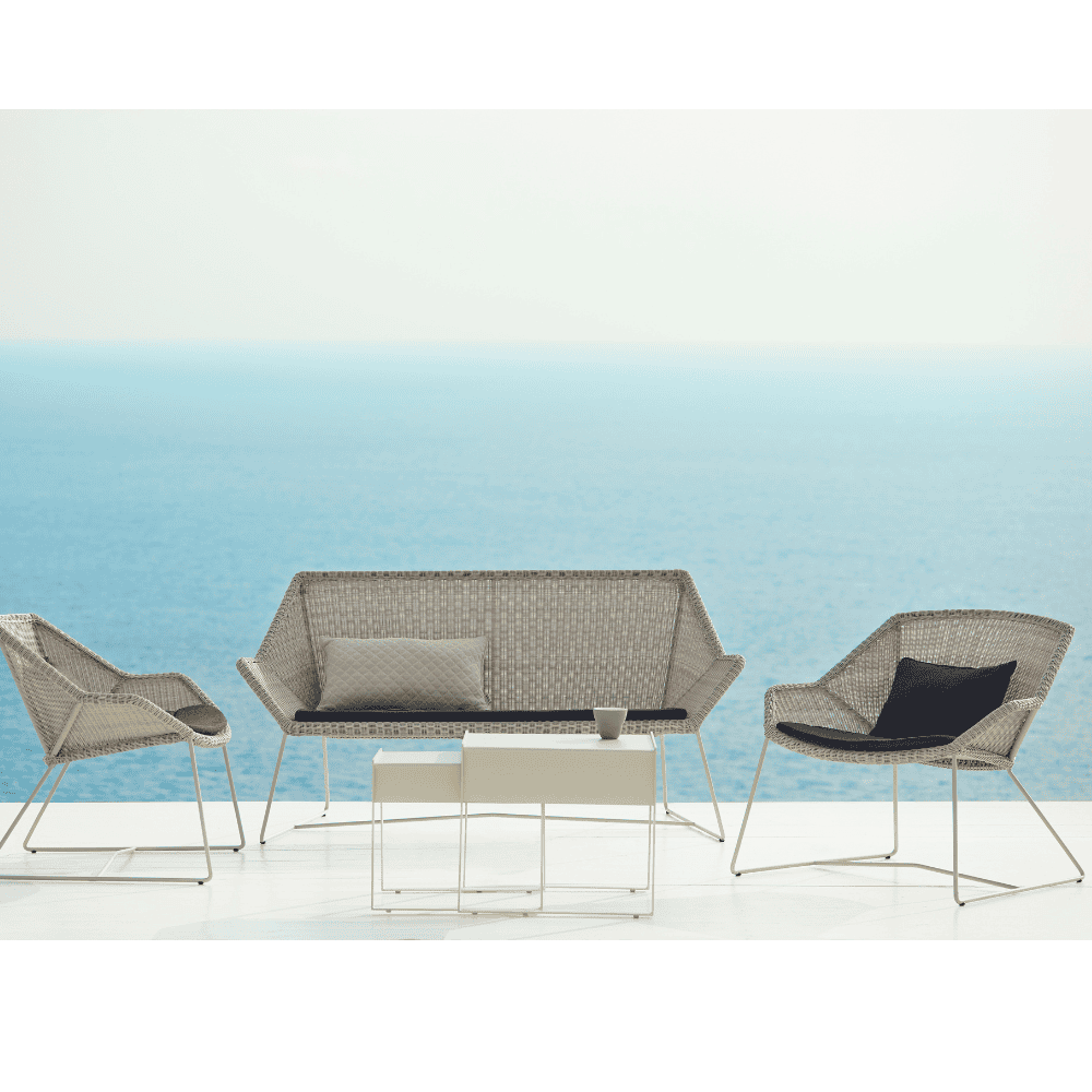 Breeze 2-Seater Outdoor Garden Sofa - Waterproof Wicker Patio Furniture Set for Backyard, Porch & Poolside Relaxation