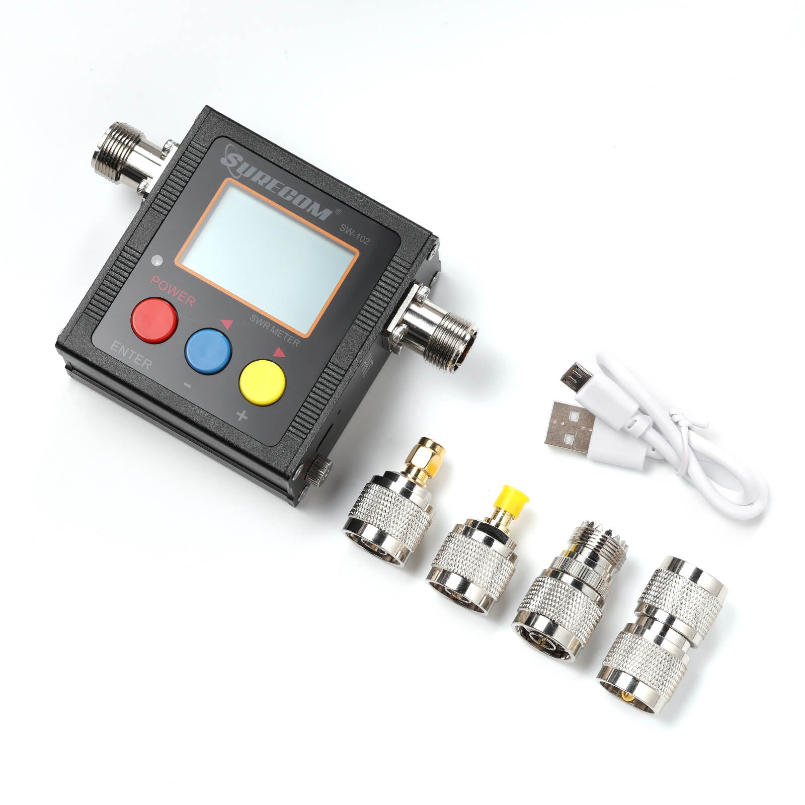 Surecom SW 102UV/SW 102HF Dual Band HF SWR Power Meter - 120W Max for Ham Radio, CB & Antenna Tuning - Perfect for Field Testing & Station Setup