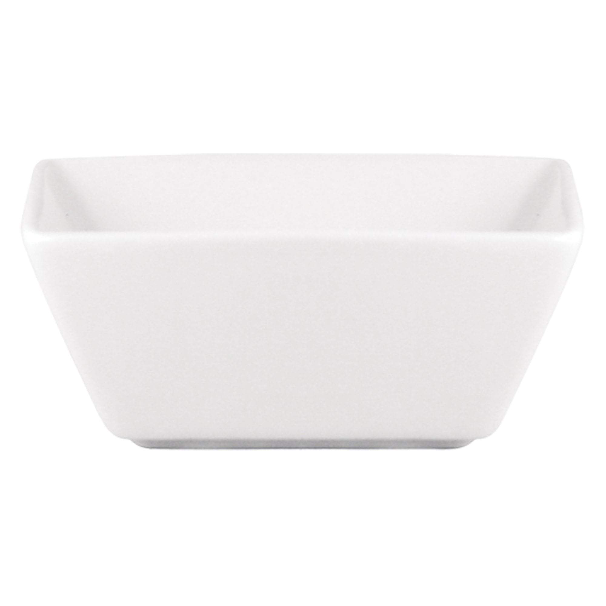 FOH Porcelain Square Dish - 4 oz Small Appetizer Plate for Serving Sushi, Desserts, and Tapas - Elegant Dinnerware for Restaurants, Parties, and Home Use