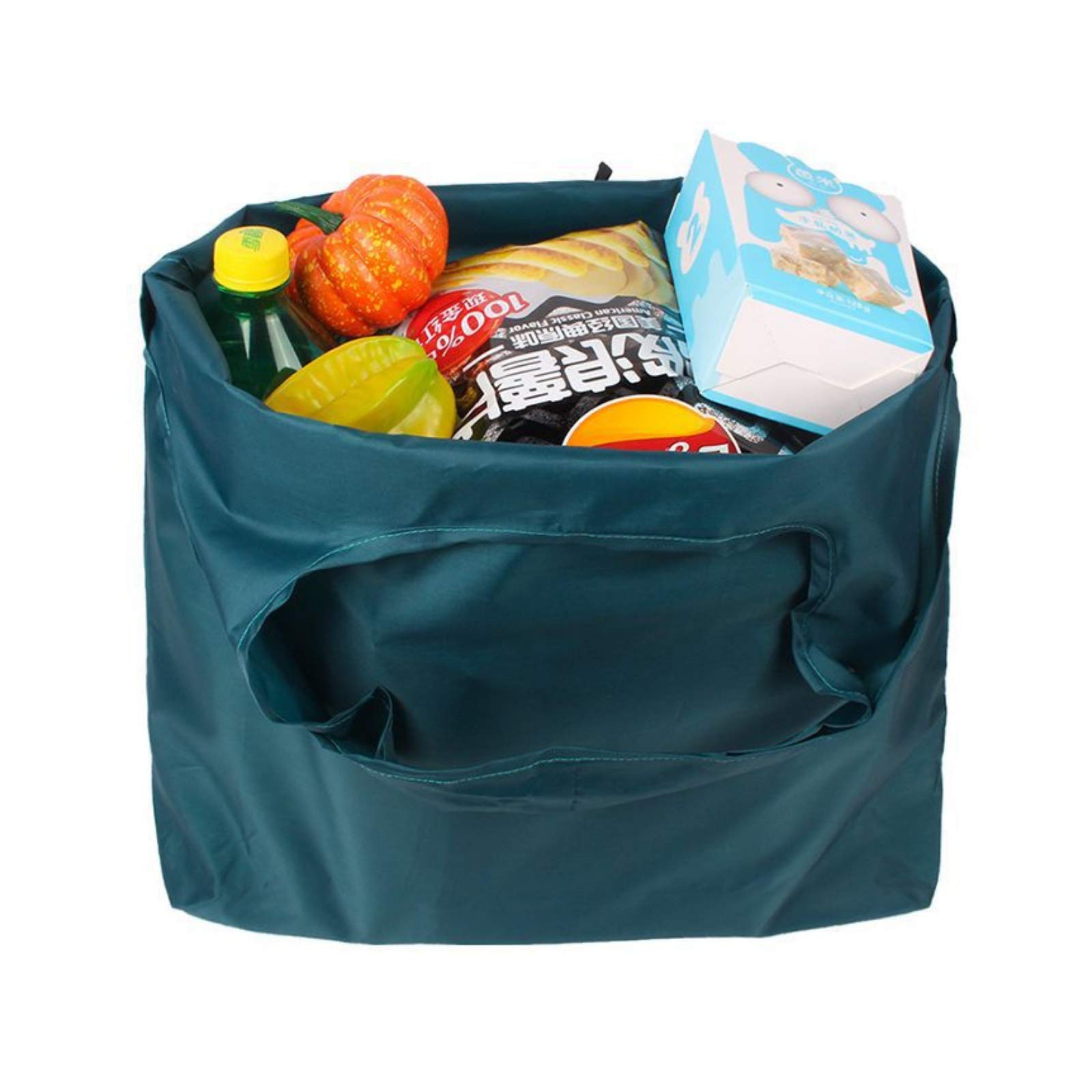 CHENGZI 3-Pack Reusable Grocery Bags - Lightweight Foldable Shopping Tote with Attached Pouch - Washable & Durable Eco-Friendly Bags for Men & Women - Perfect for Groceries, Travel & Beach Trips