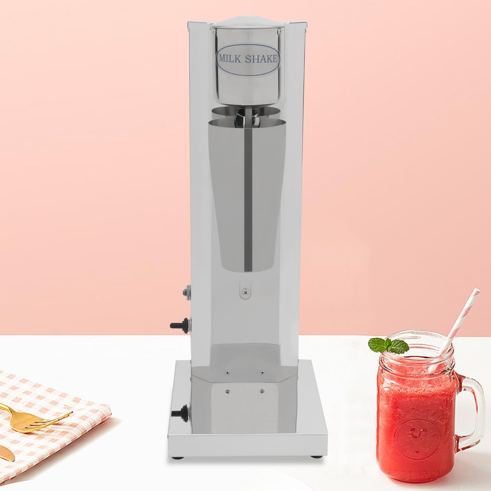 180W Electric Milkshake Blender for Smoothies & Shakes, Silver - Perfect for Home, Kitchen, Bar & Restaurant Use