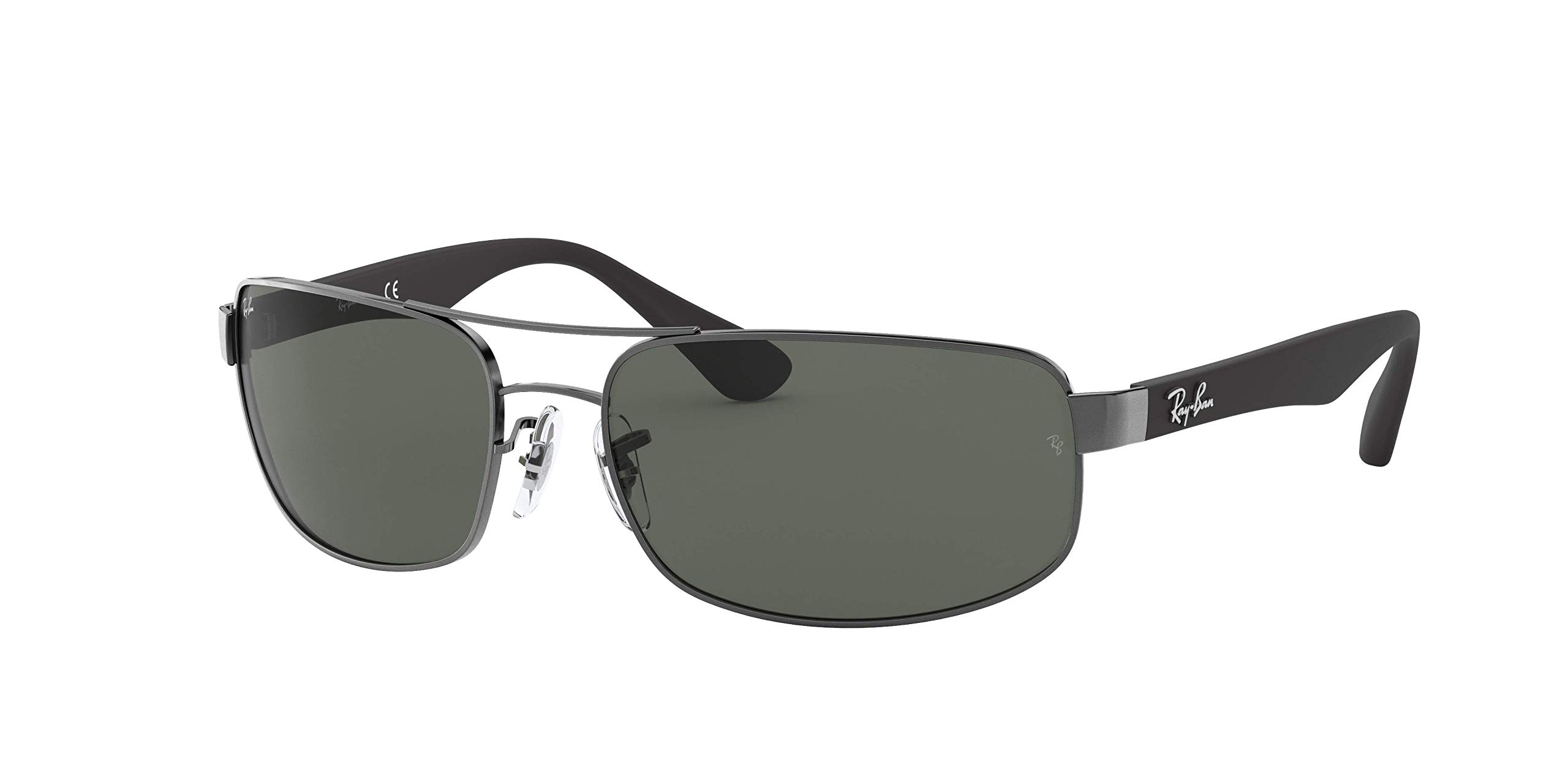 Ray-Ban RB3445 Rectangular Polarized Sunglasses for Men - UV Protection, Classic Aviator Style - Perfect for Driving, Beach & Outdoor Activities
