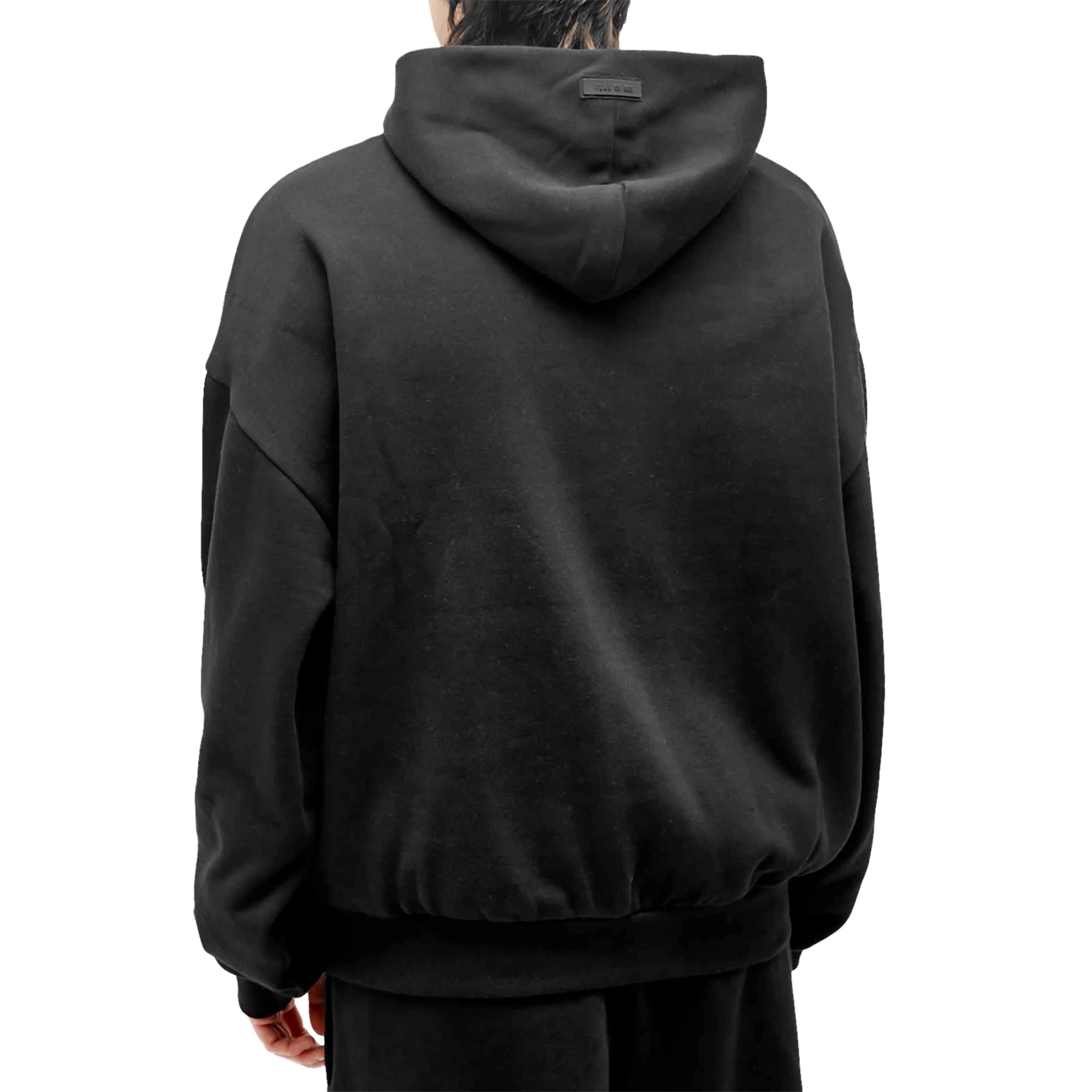 Fear Of God Essentials Jet Black Hoodie (FW23) - Premium Cotton Streetwear Pullover for Men | Casual Wear, Layering & Urban Fashion