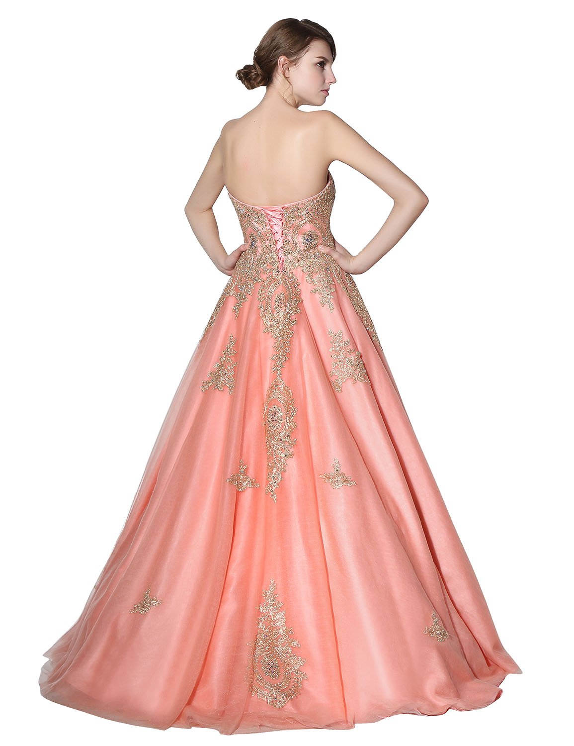 Sarahbridal Women's Elegant Long Beaded Prom Evening Dresses 2022 - Pearl Embellished Wedding Party Ball Gowns for Homecoming, Quinceañera & Formal Events