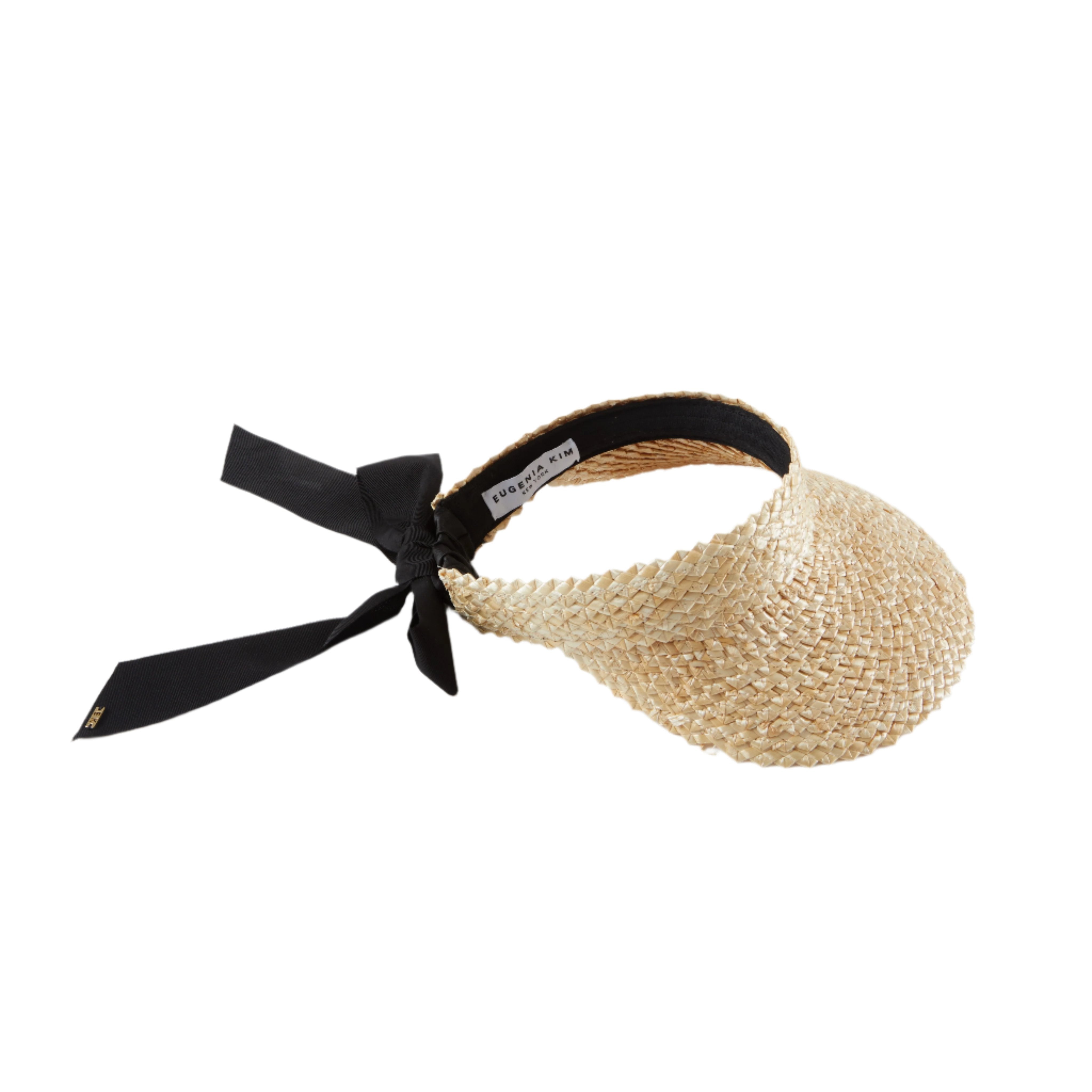 Ricky Natural Straw Visor Hat for Women - Wide Brim Sun Hat for Beach, Gardening, and Outdoor Activities - Breathable & Lightweight Summer Hat