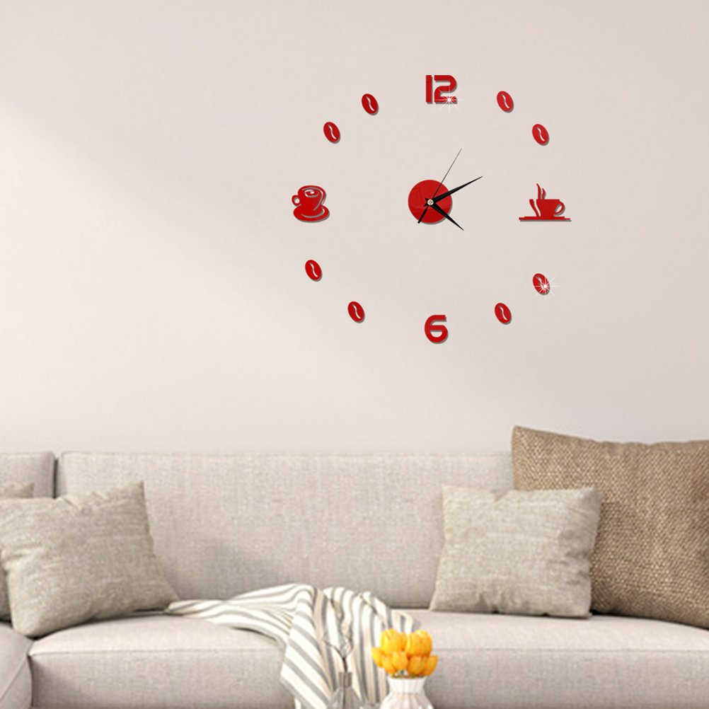 BESPORTBLE 3D Mirror Wall Sticker Decal - DIY Acrylic Mirror Clock for Home Decor, Bedroom, Living Room, Office Wall Art