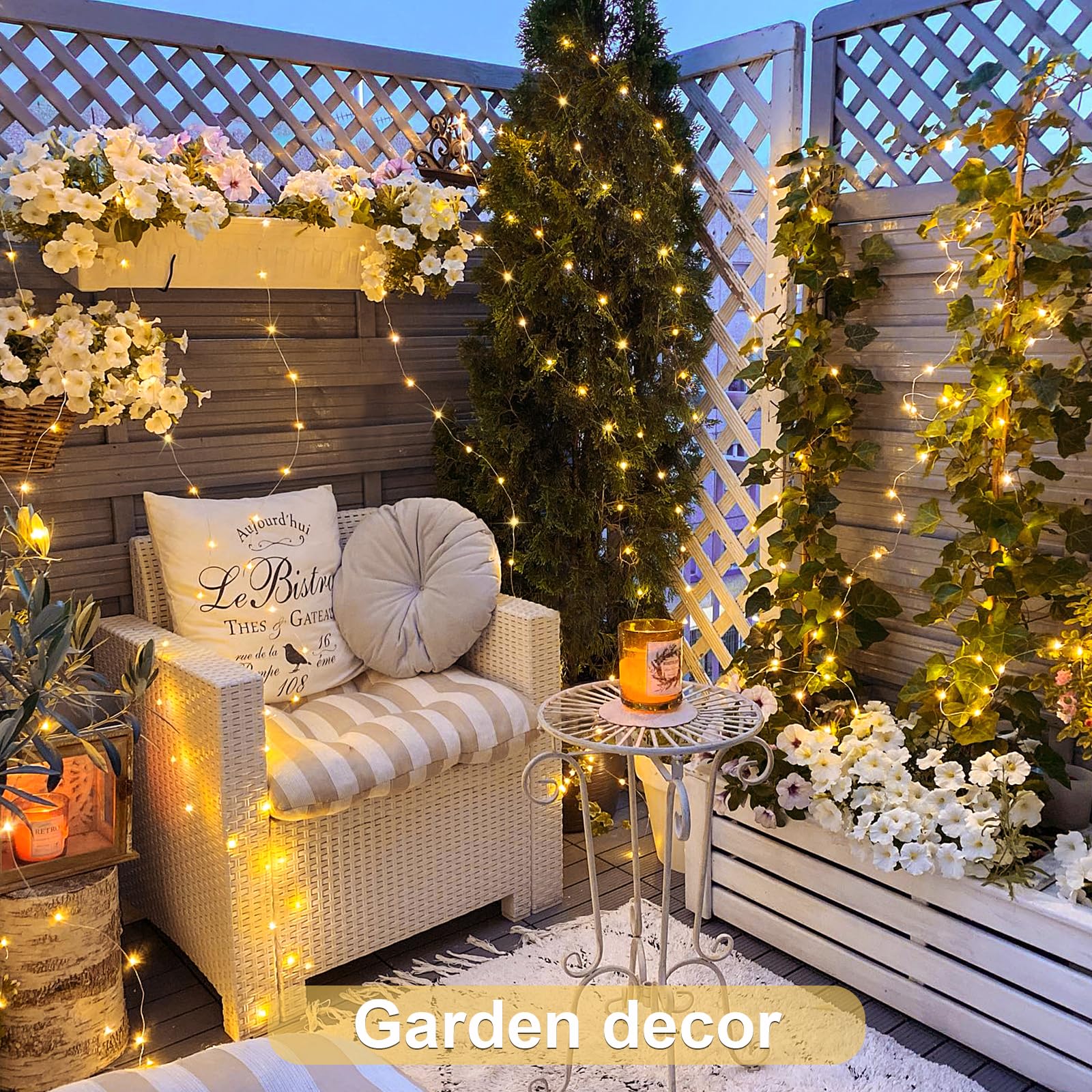 JMEXSUSS 2 Pack 400 LED 132ft Battery Operated Fairy Lights with Remote - Warm White Twinkle String Lights for Bedroom, Indoor, Outdoor, Patio, Tree & Valentine's Day Decorations | Perfect for Wedding, Party, Garden and Holiday Lighting