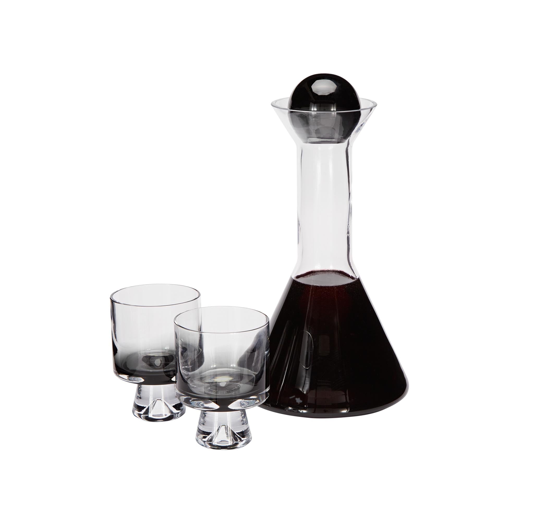TOM DIXON Tank Decanter 1L - Premium Black Wine Decanter for Aerating & Serving - Elegant Barware for Home Entertaining & Gifts