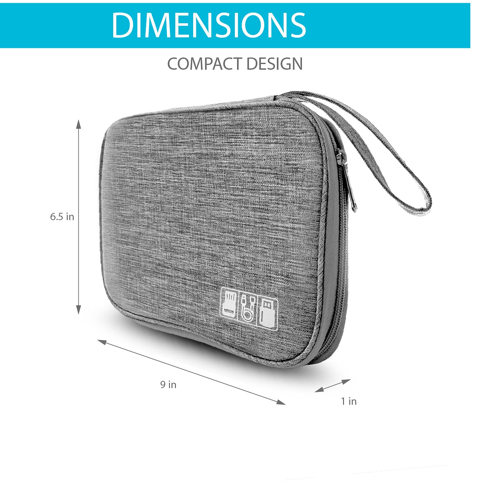 Premium Electronics Charger Organizer - Portable Travel Cable Storage Case for Phone Chargers, USB Cords & Tech Accessories | Perfect for Home, Office & Travel Organization