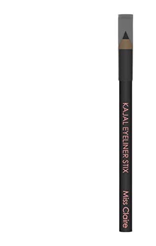 Miss Claire Kajal Eyeliner Stix - Jet Black Waterproof Eye Pencil for Smudge-Proof Makeup | Perfect for Everyday Wear, Parties & Special Occasions