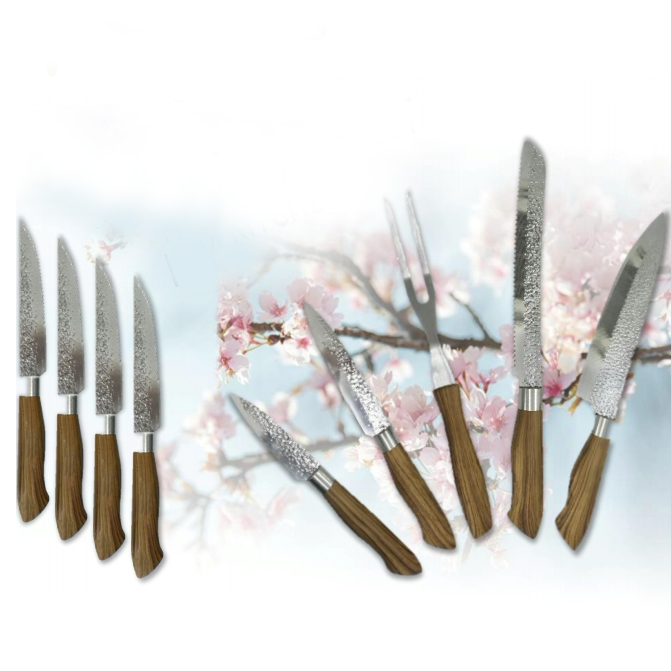 Premium Yoku 9-Piece Knife Set - High-Quality Stainless Steel Kitchen Knives with Ergonomic Handles for Professional Chefs & Home Cooking - Perfect for Chopping, Slicing, Dicing & Meal Prep