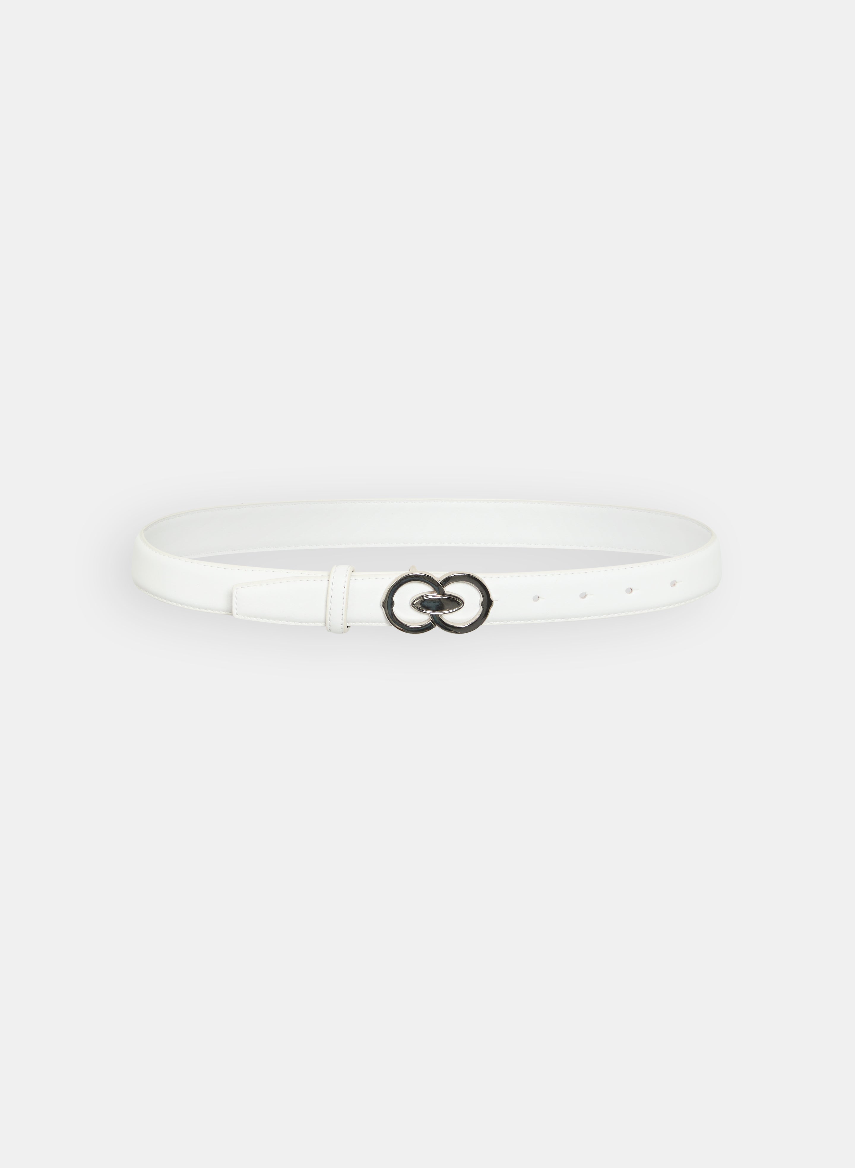 Double Circle Buckle Belt for Women & Men - Adjustable Waist Strap for Jeans, Pants & Dresses | Fashion Accessory for Casual & Formal Outfits