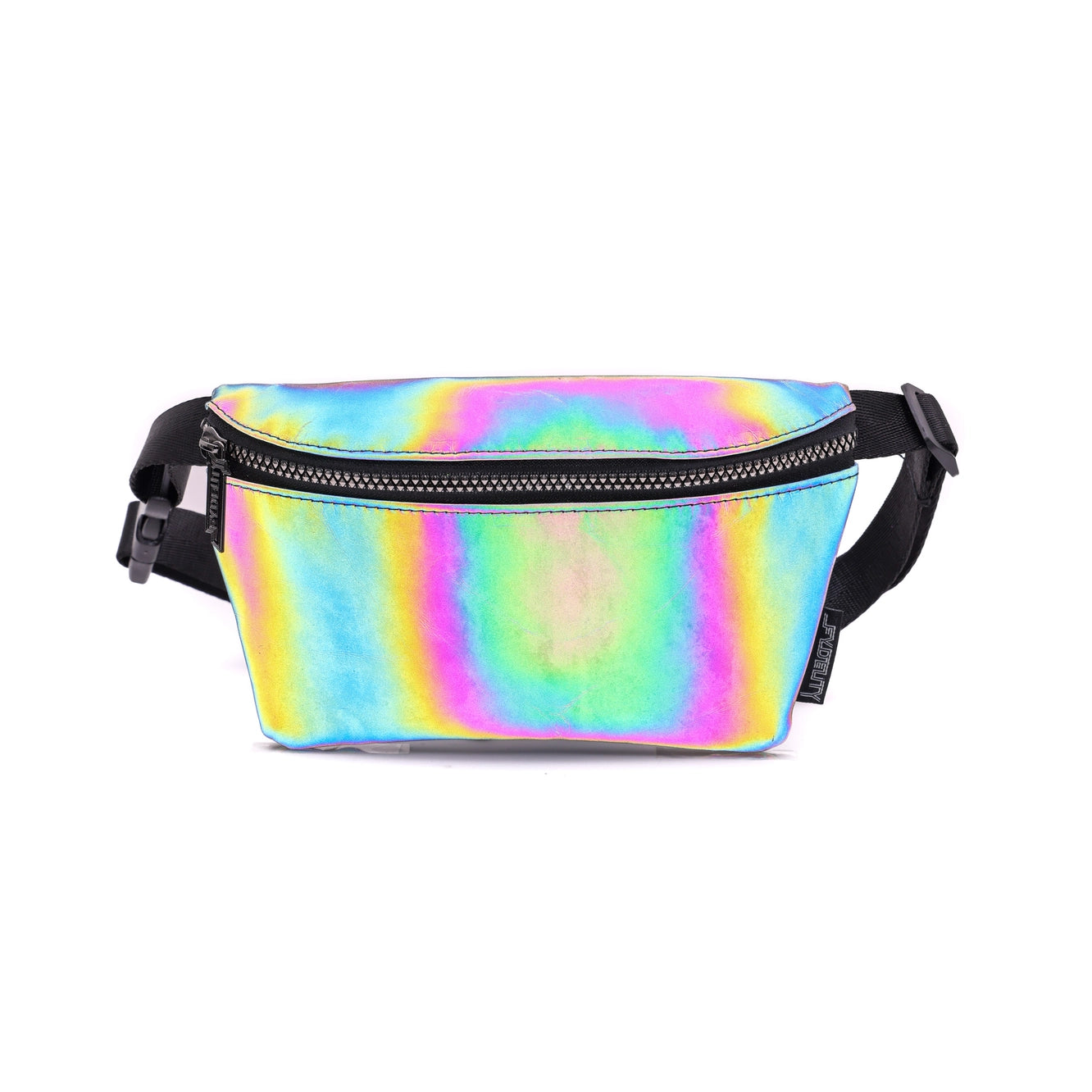 Ultra Slim Reflective Rainbow Fanny Pack for Running, Hiking & Travel - Hands-Free Waist Bag for Men & Women