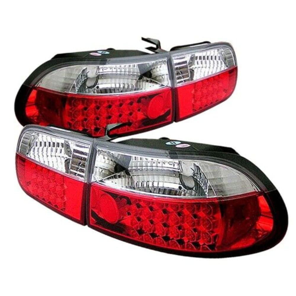 SUNAROUD Hatchback Red LED Tail Lights Set 5004741 - Upgrade Your Car's Rear Lighting for Night Driving & Enhanced Safety