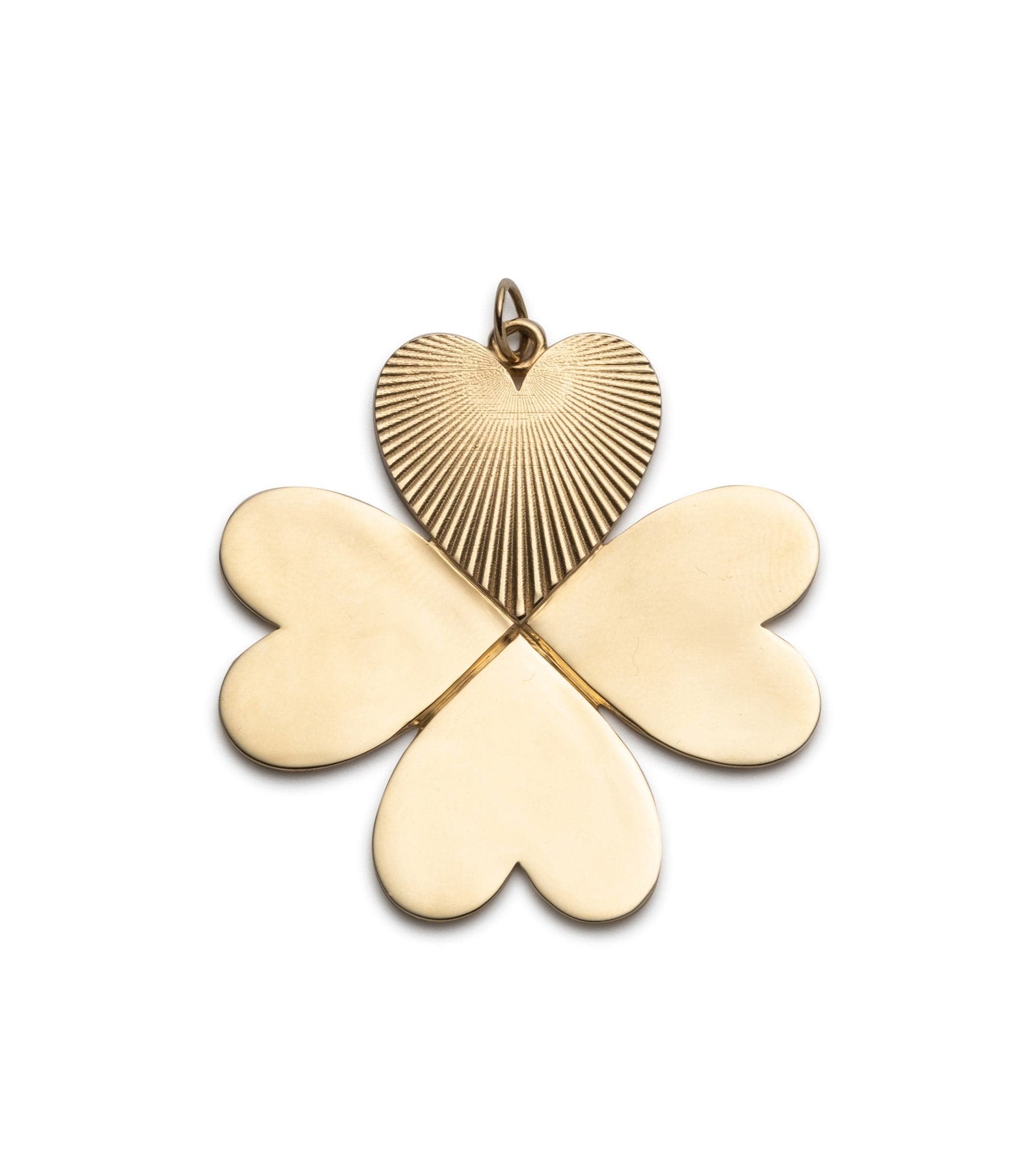 Four Leaf Clover Oversized Pendant Necklace - Lucky Charm Jewelry for Women, Gift for Her, St. Patrick's Day Accessory, Boho Fashion Statement