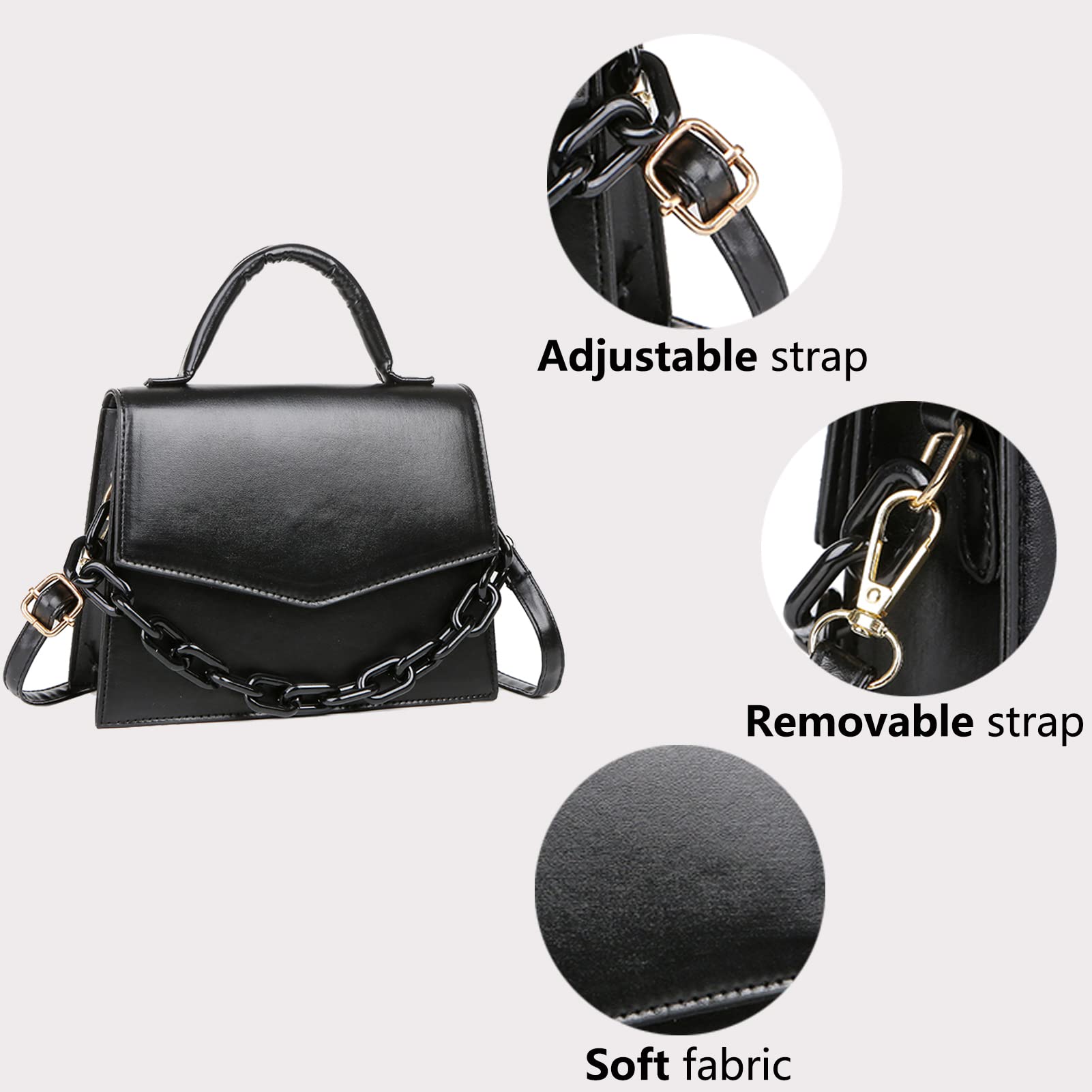 BIBDOO Mini Crossbody Bag for Women - Small Cute Handbag Purse for Everyday Use, Travel & Date Night