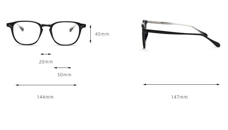 CCspace Unisex Full Rim Square Cat Eye Titanium Eyeglasses Frame - Lightweight Durable TR90 Material for Men & Women - Perfect for Reading, Work, and Fashion Accessories