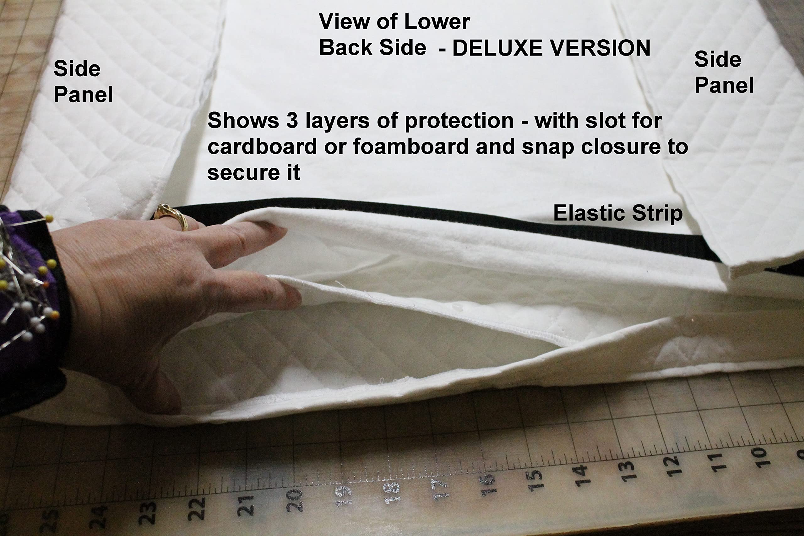Premium Pre-Quilted Indoor Gym Cover for TONAL Systems - Custom Fit, Black with White Trim - Durable Protection for Home Workouts & Equipment Storage
