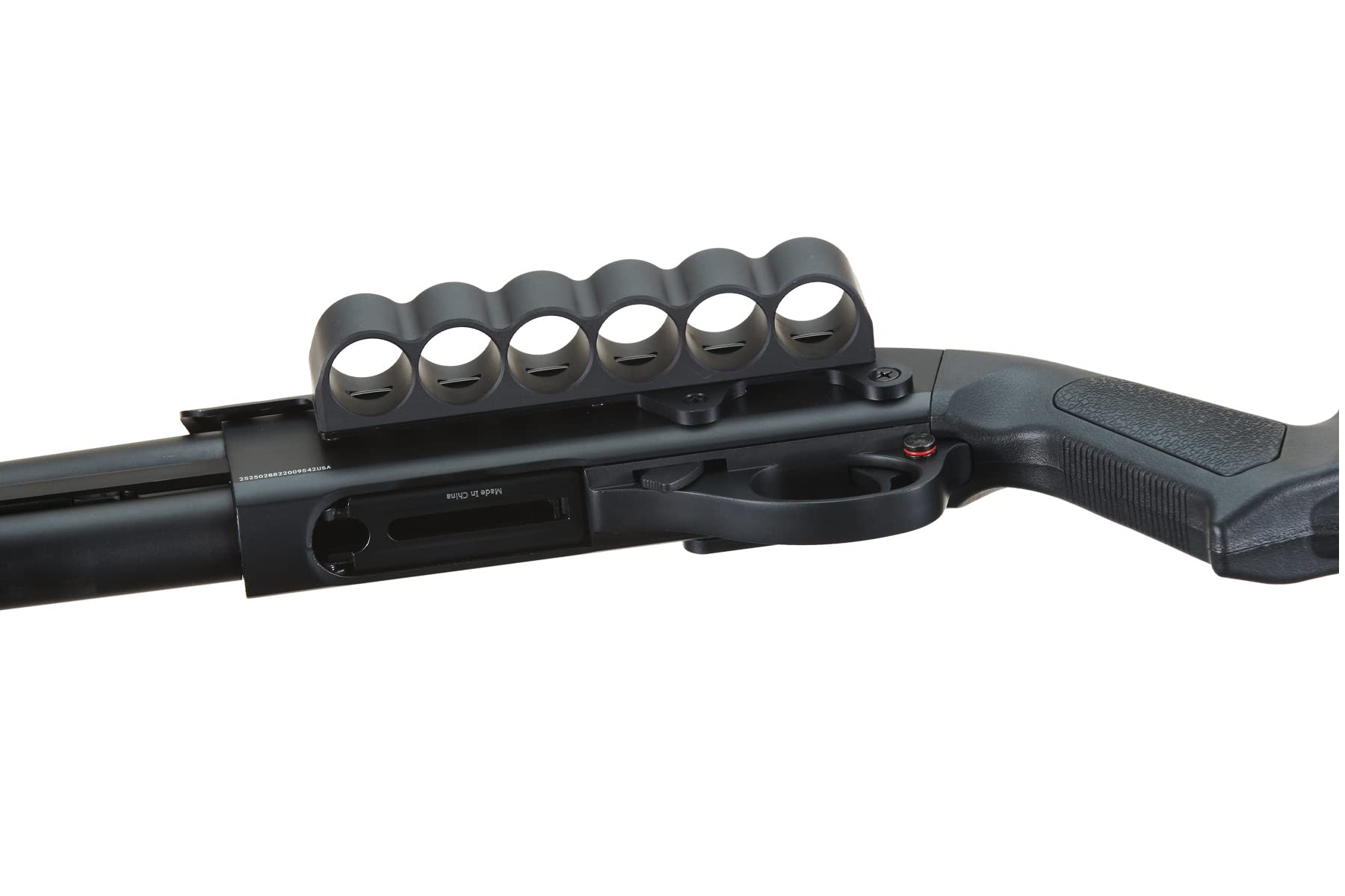 Golden Ball & Eagle M870 MP MLOCK Style 3/6-Shot Pump Action 350 FPS Gas Airsoft Shotgun - Black with Holder | Tactical Airsoft Game & Training | Outdoor Shooting & Target Practice
