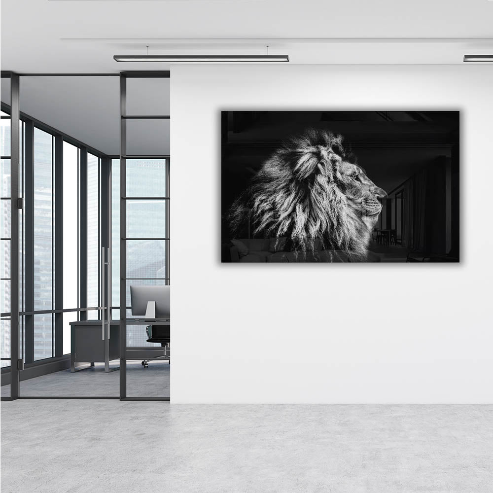 Black and White Lion Plush Toy - Soft Stuffed Animal for Kids, Nursery Decor, Birthday Gifts - Perfect for Cuddling, Room Decoration, and Themed Parties